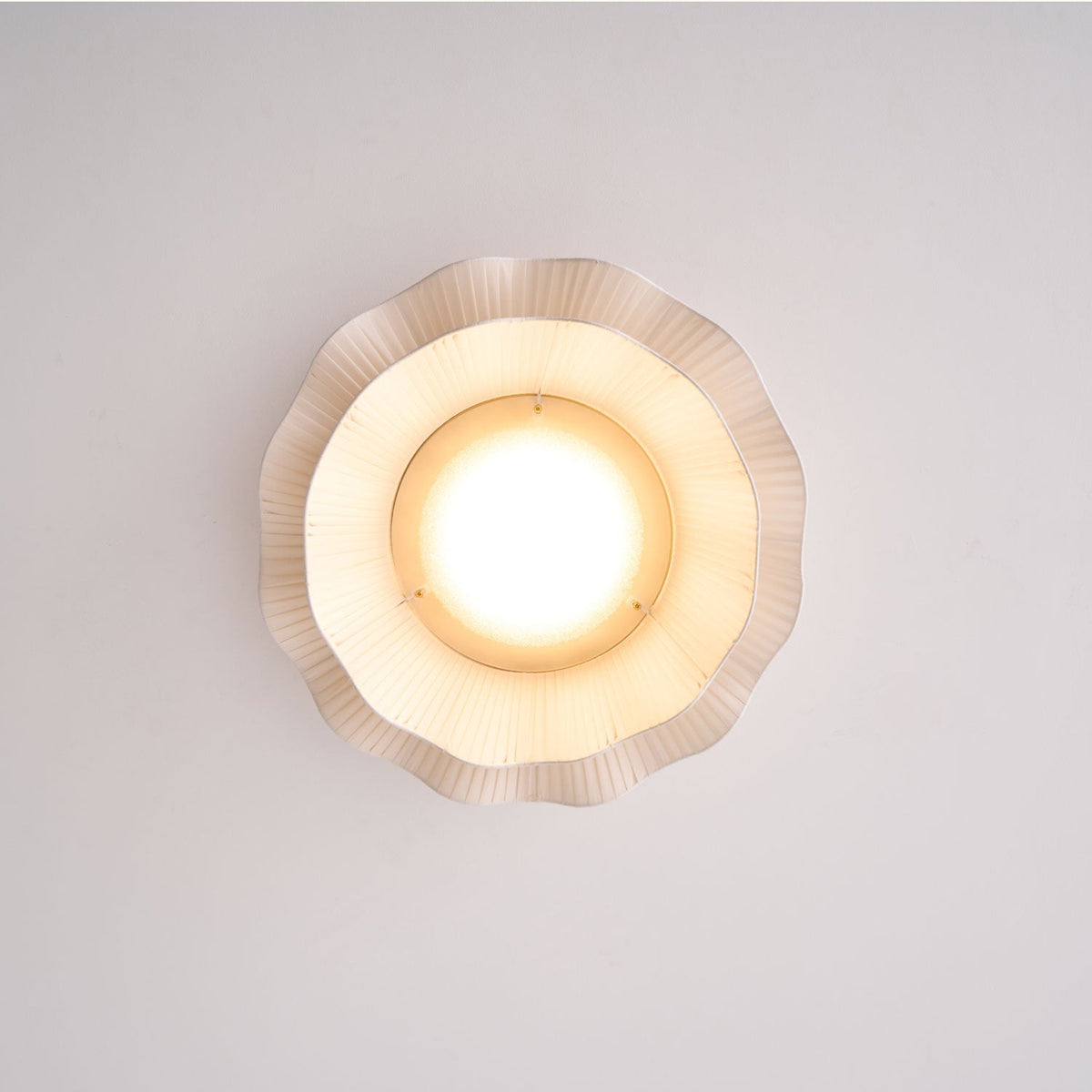 Carielle Fabric Wave Ceiling Light Brass