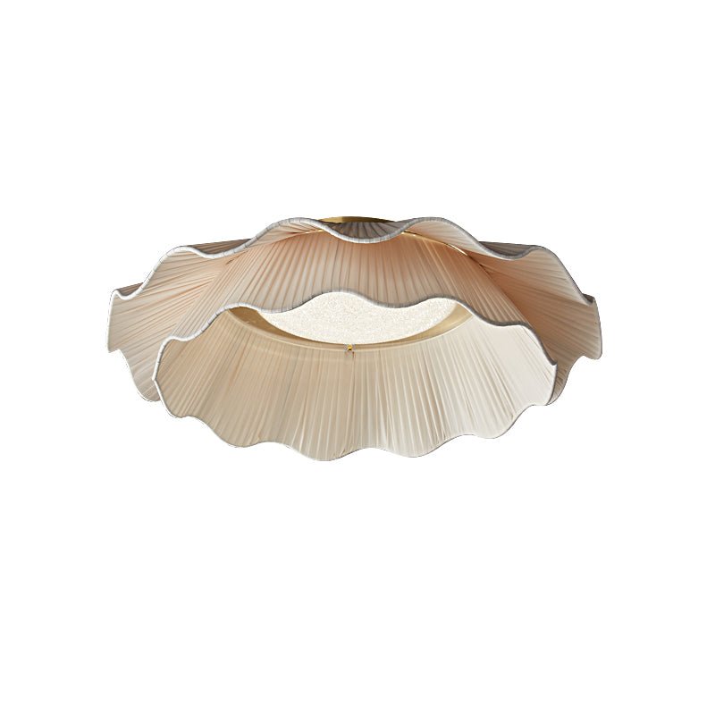 Carielle Fabric Wave Ceiling Light Brass