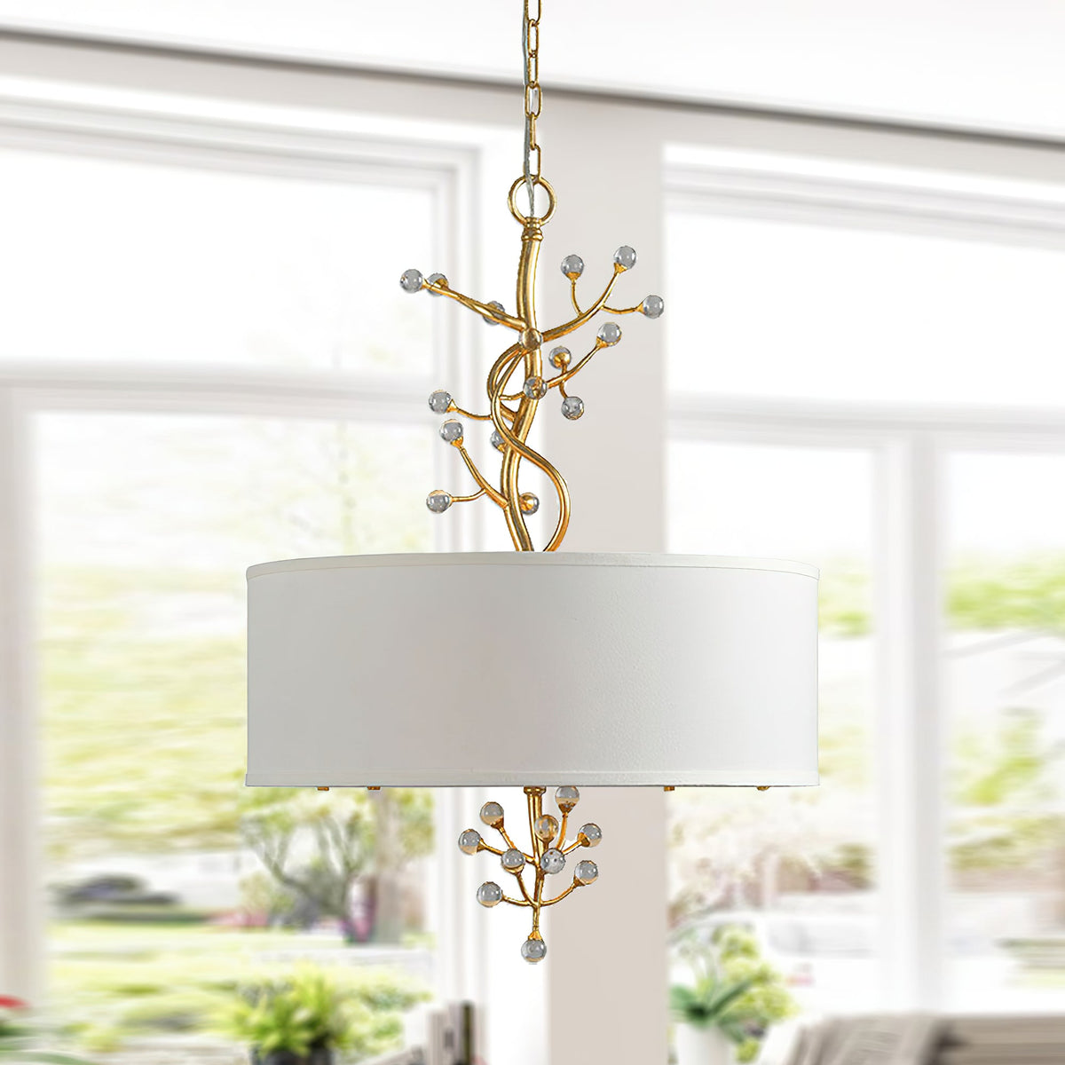 Asbury Individual Creativity Crystal Fabric Pendant Lamp