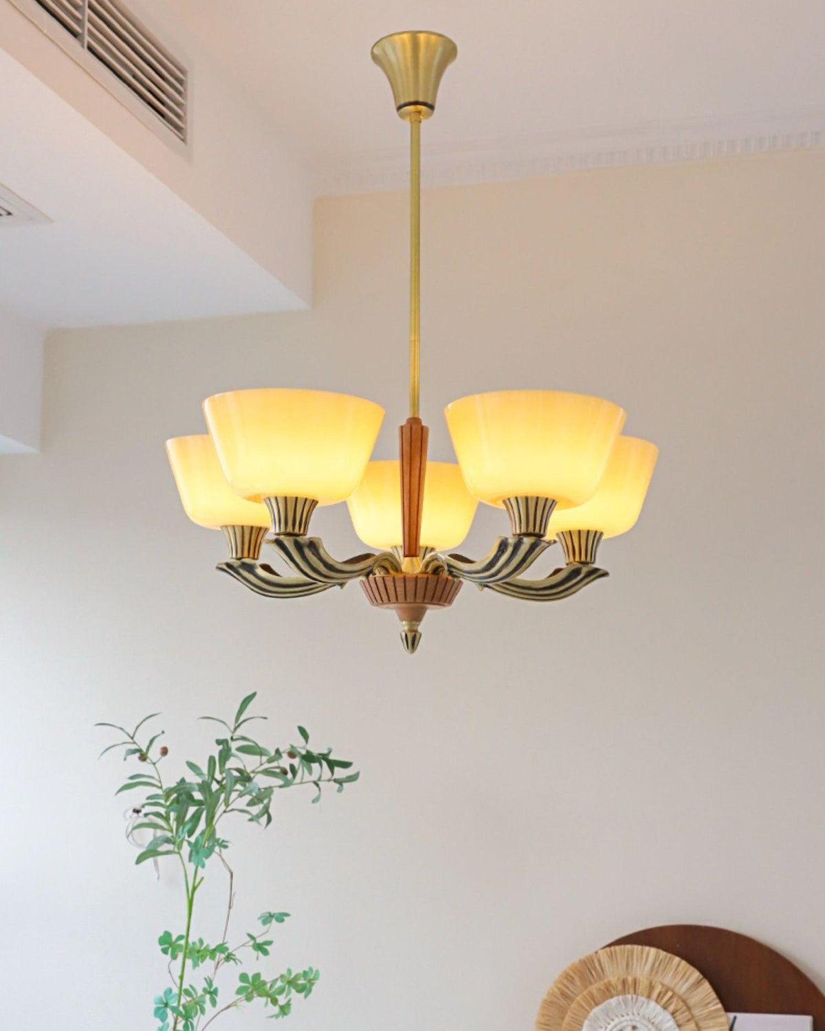 Rolvin Chandelier Flared Shade Vintage