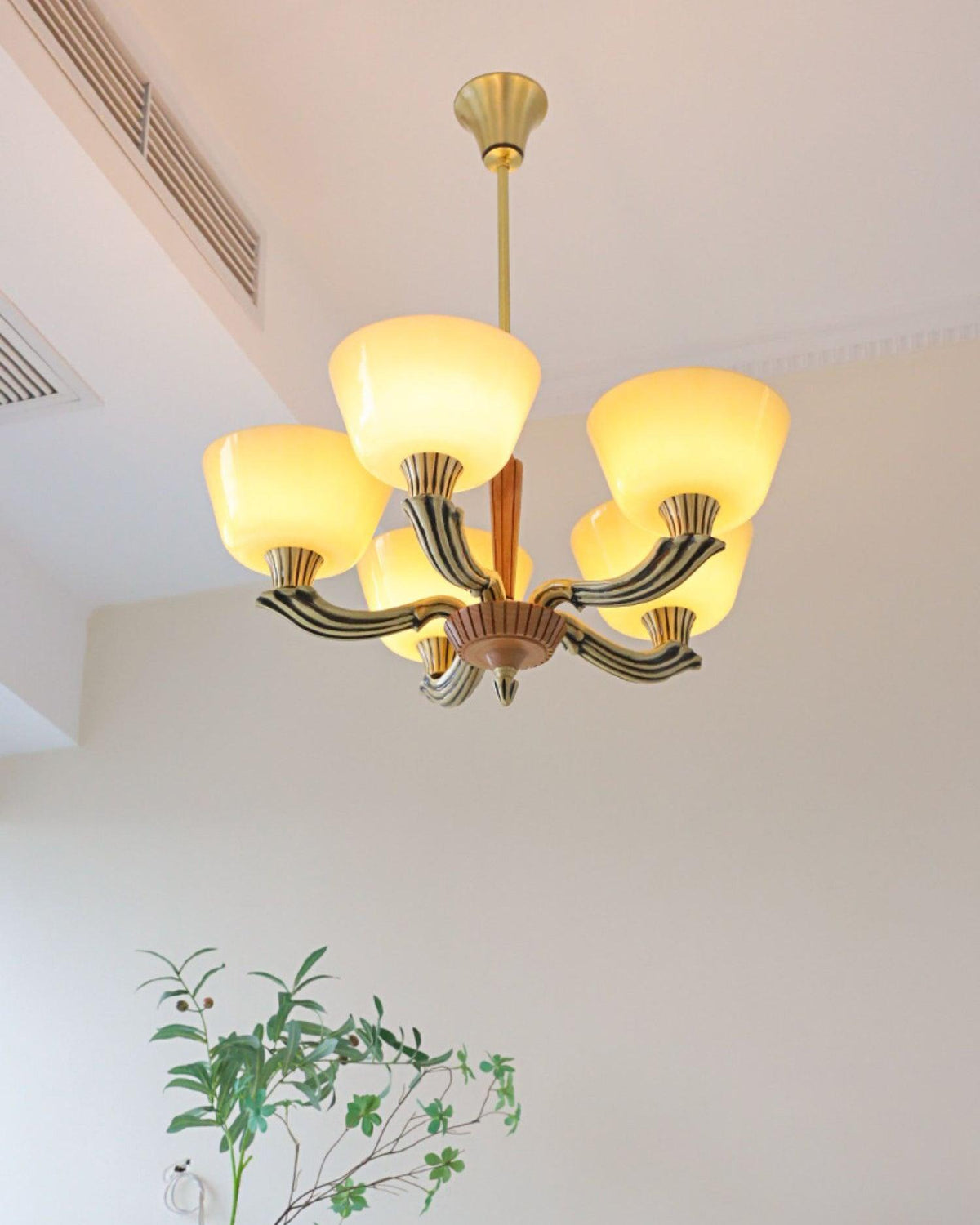 Rolvin Chandelier Flared Shade Vintage