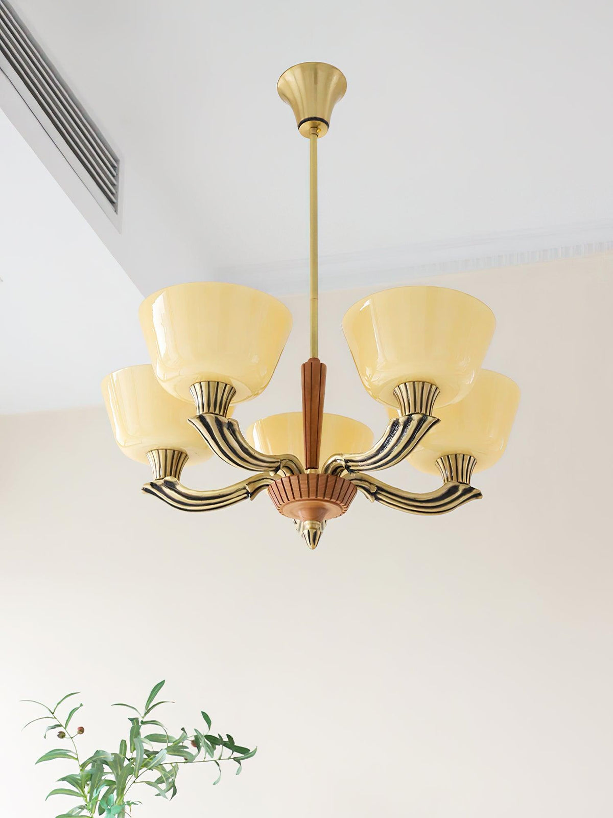 Rolvin Chandelier Flared Shade Vintage