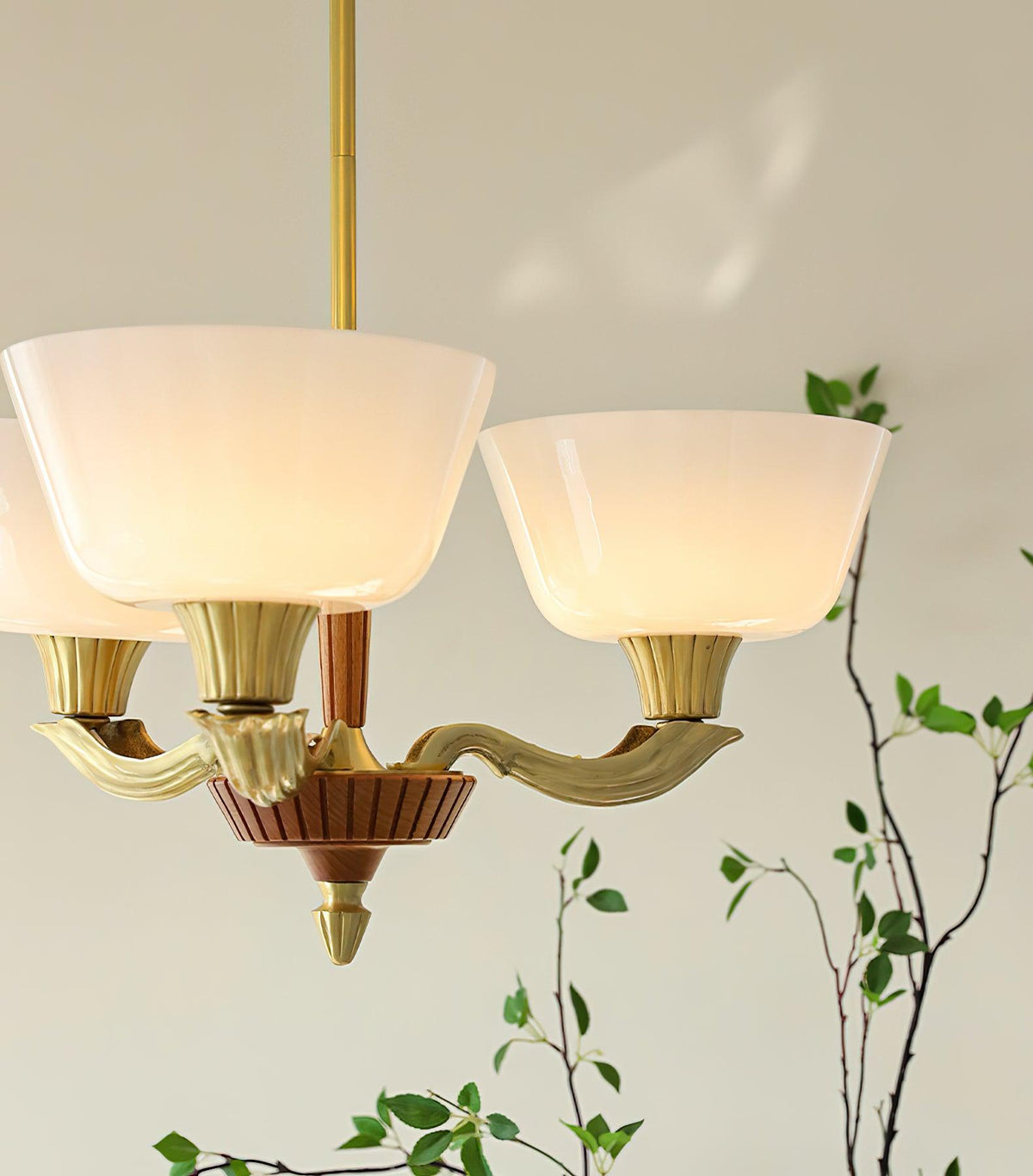 Rolvin Chandelier Flared Shade Vintage