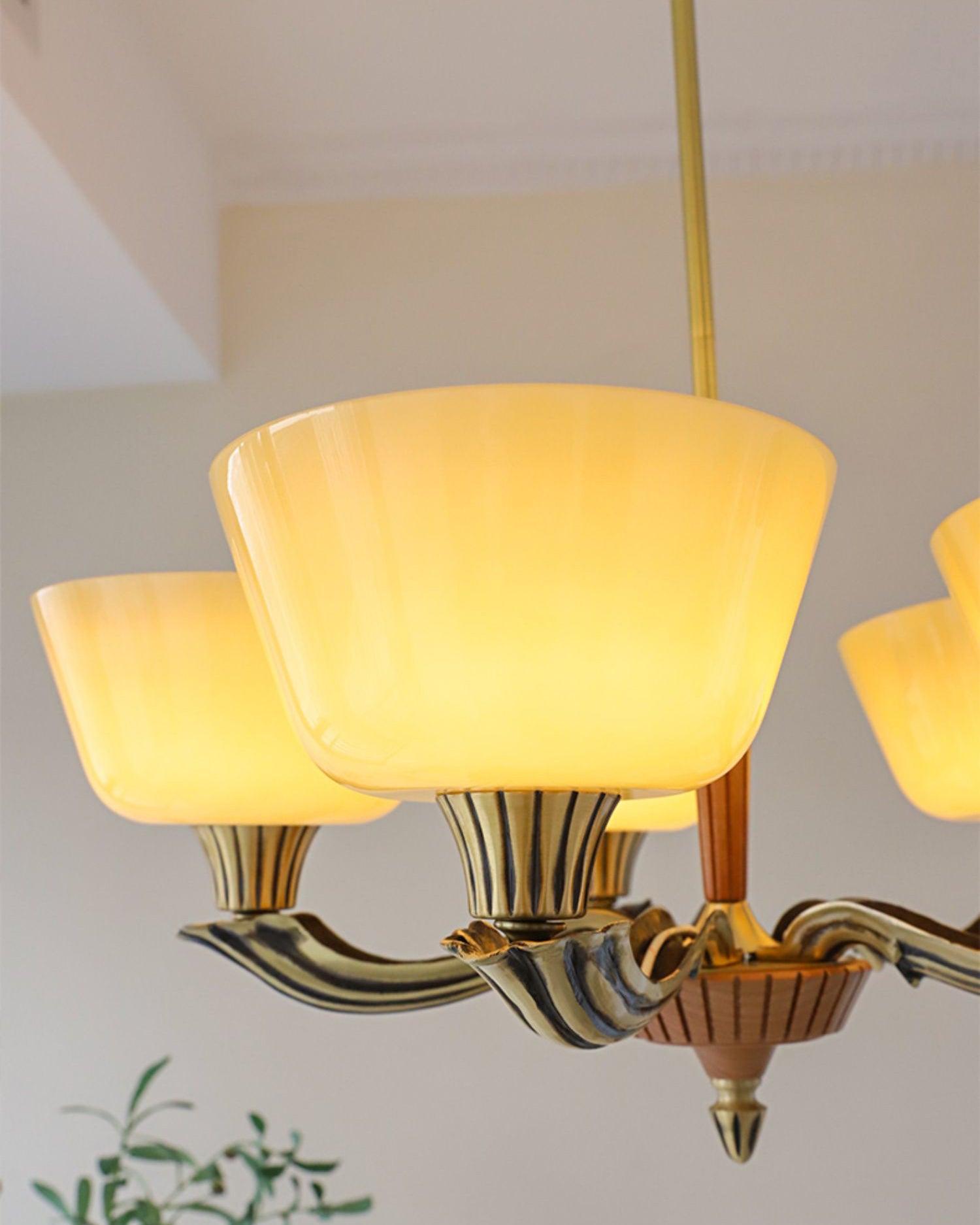Rolvin Chandelier Flared Shade Vintage