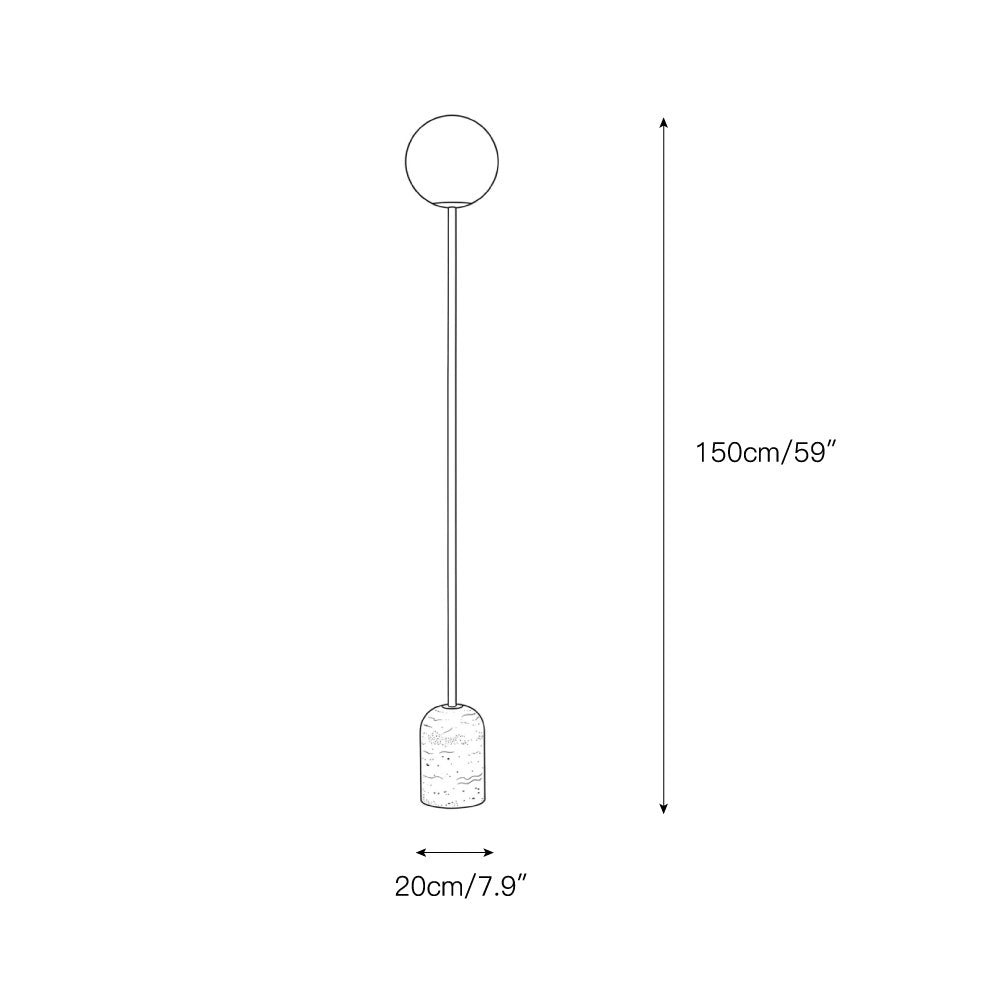 Valoia Travertine Floor Lamp