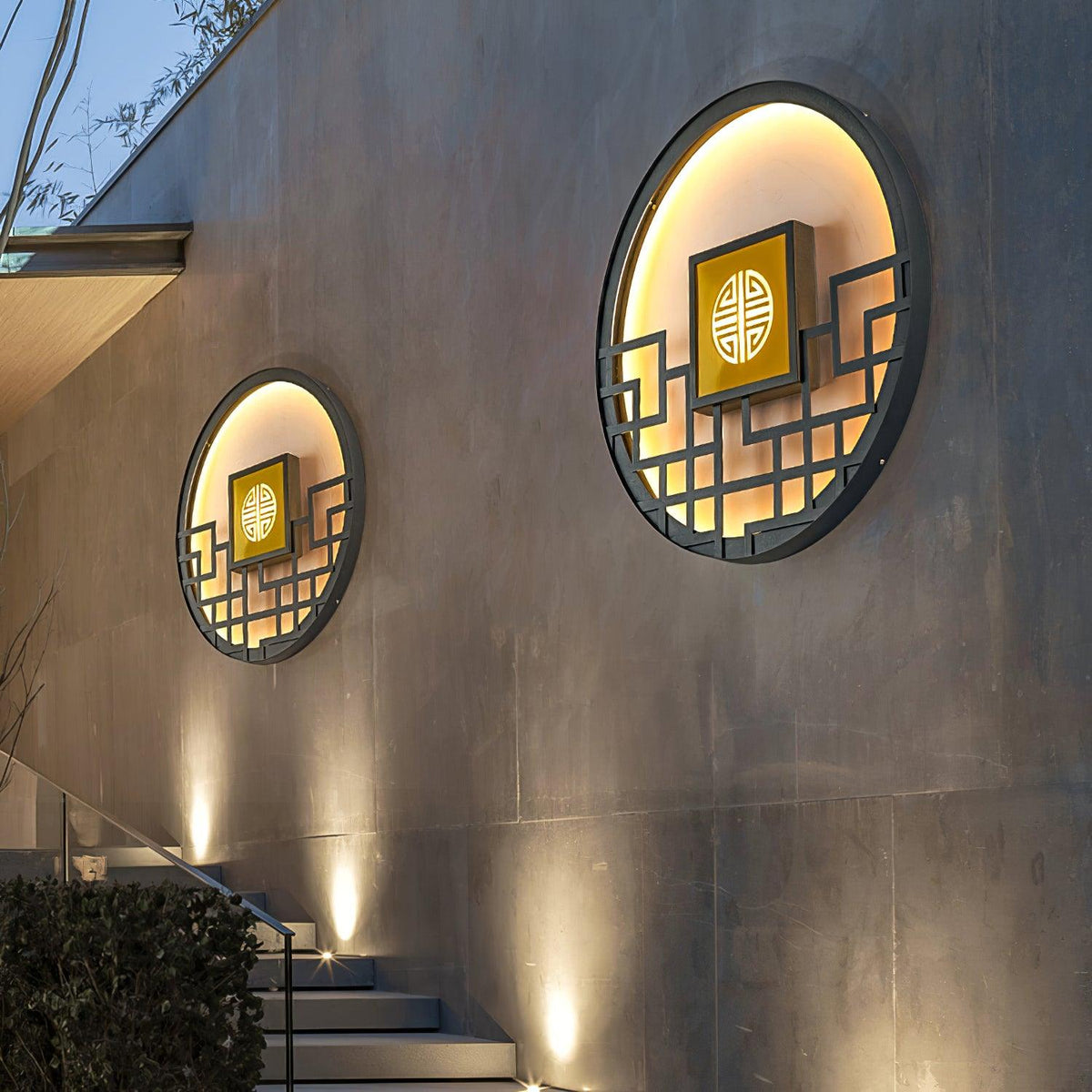 Alzoror Nordic Art Round Outdoor Wall Light