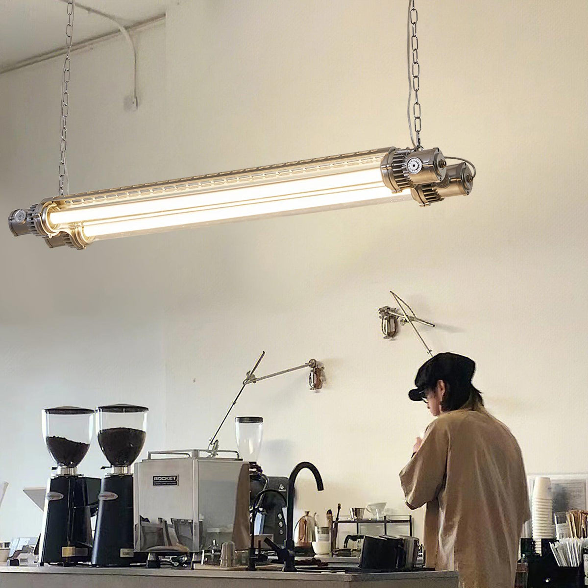 Alaric Industrial Linear Pendant Light