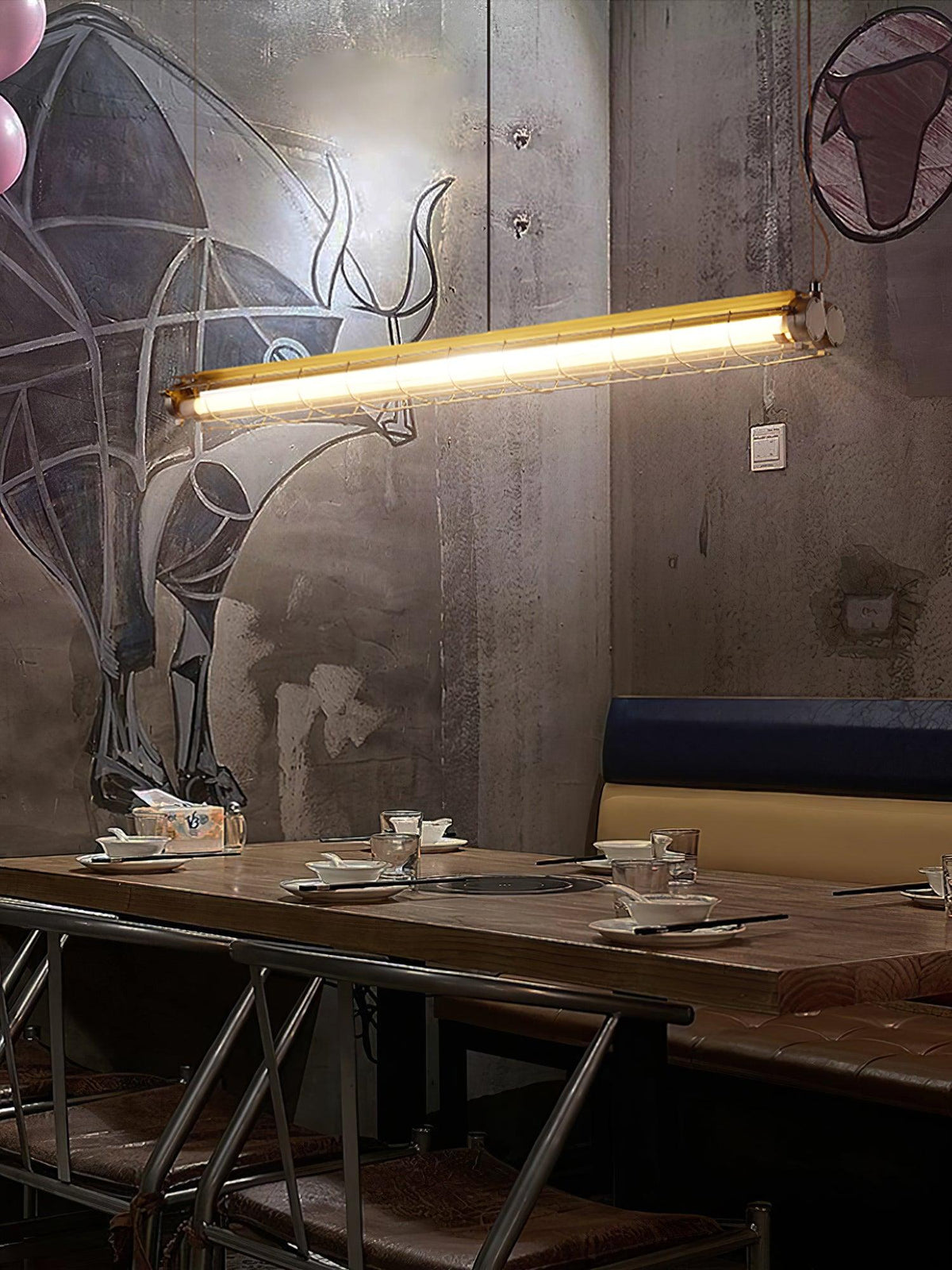 Alaric Industrial Linear Pendant Light