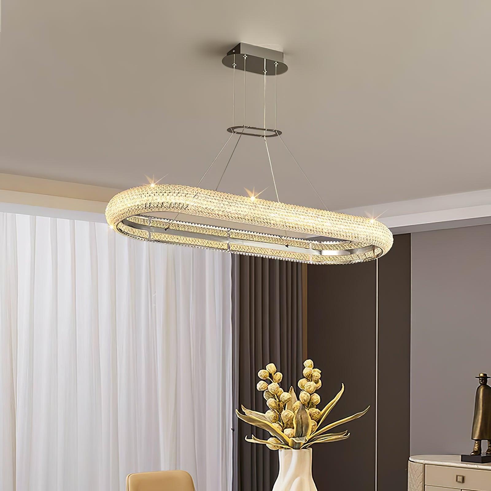 Vazorora Modern Minimalist Ring Crystal Chandelier