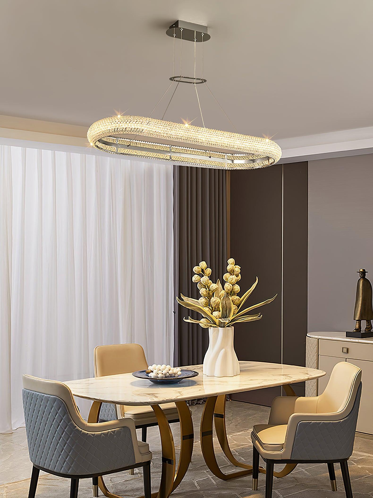 Vazorora Modern Minimalist Ring Crystal Chandelier