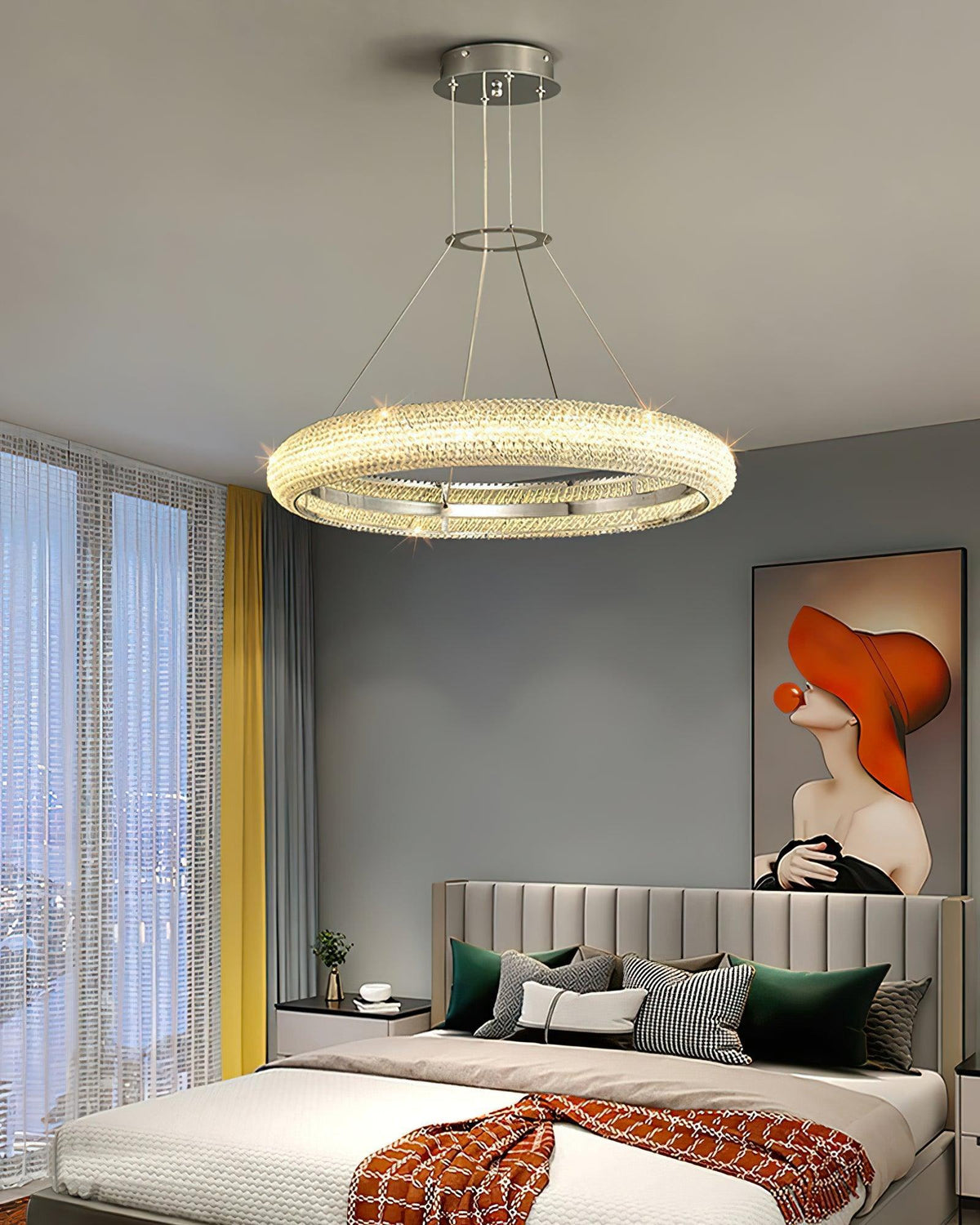 Vazorora Modern Minimalist Ring Crystal Chandelier