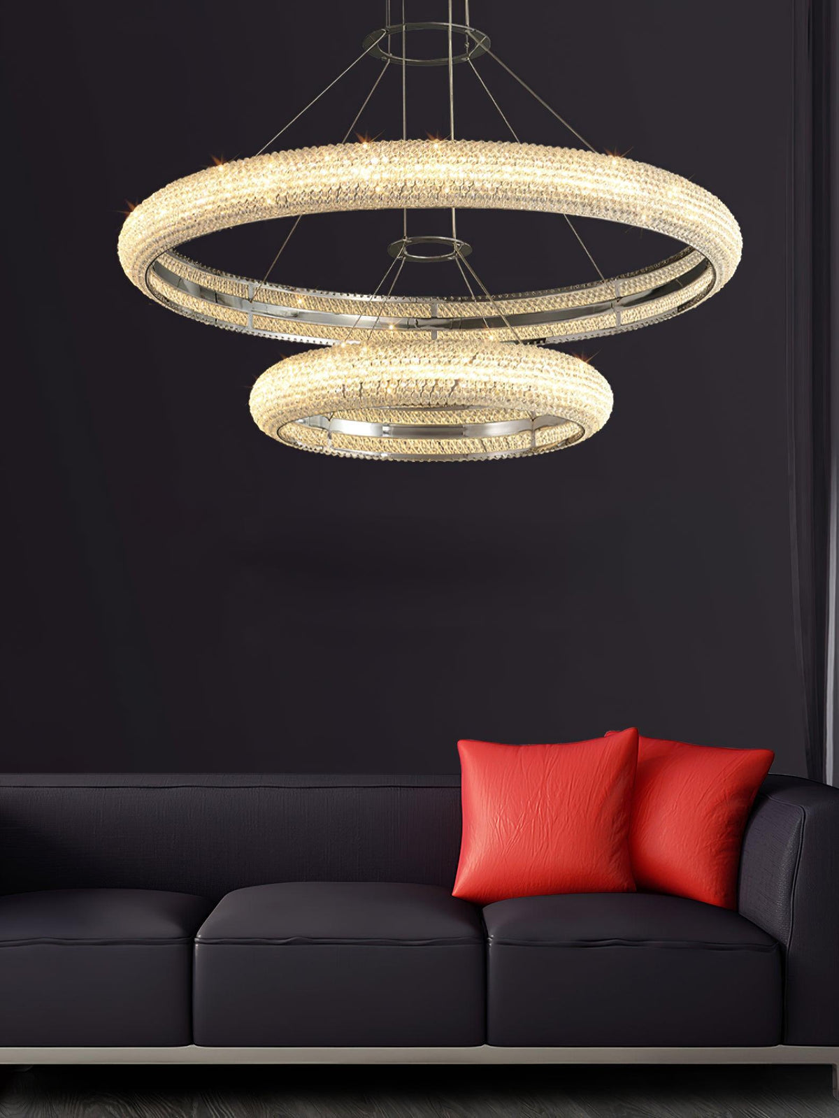 Vazorora Modern Minimalist Ring Crystal Chandelier