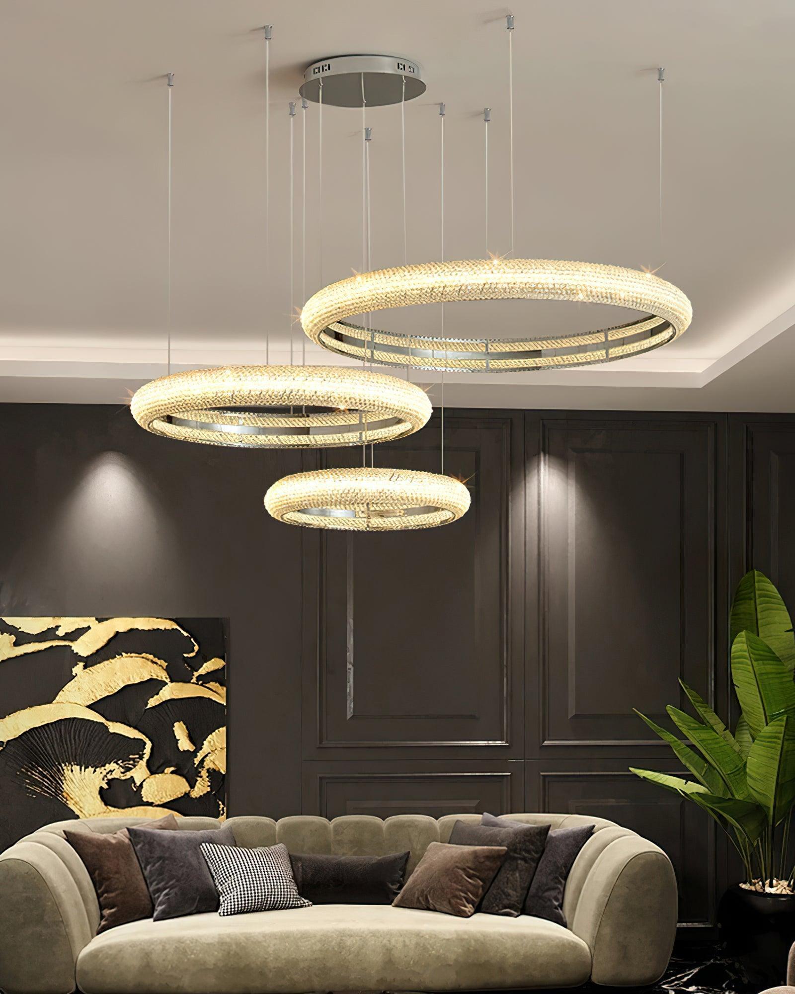 Vazorora Modern Minimalist Ring Crystal Chandelier