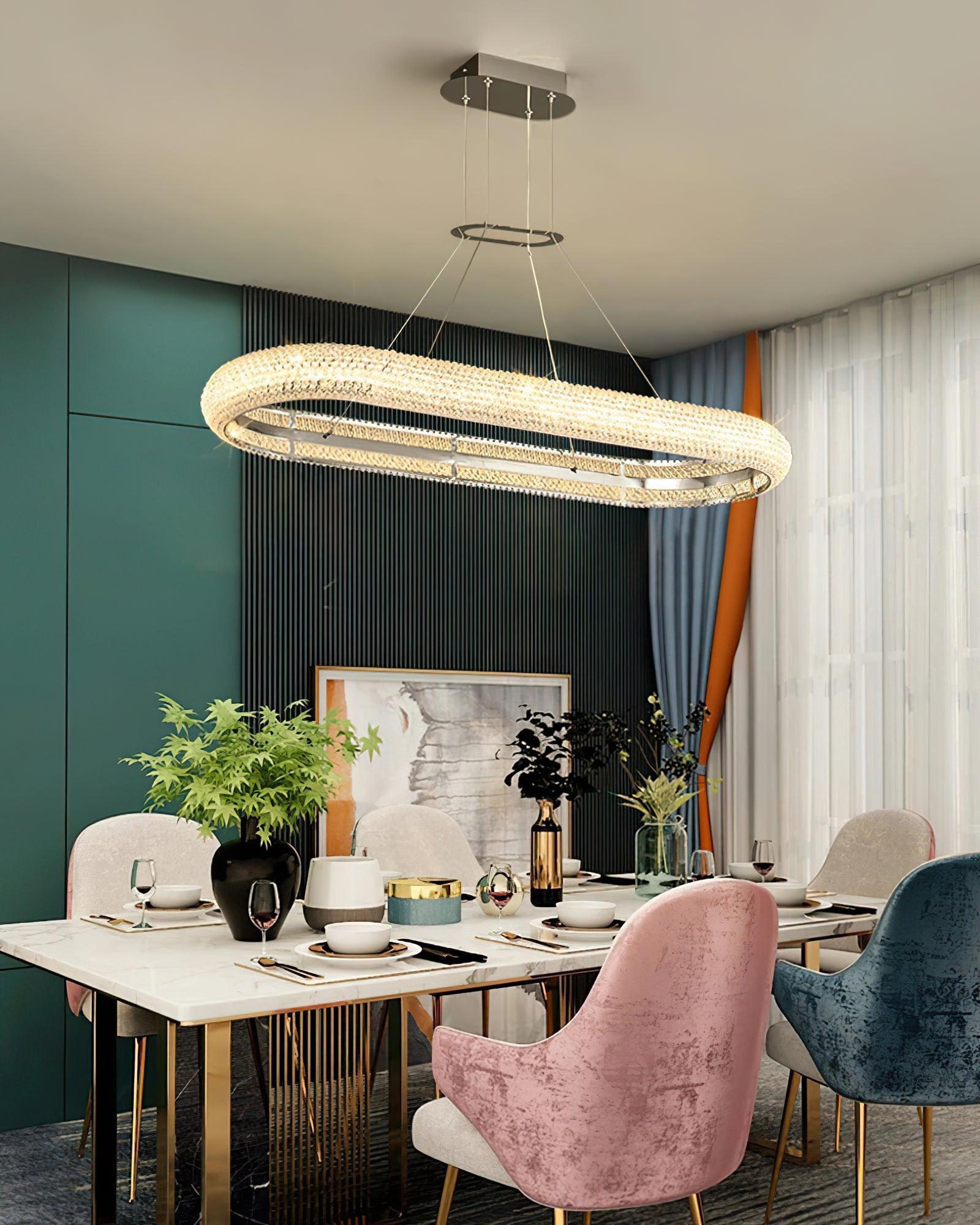 Vazorora Modern Minimalist Ring Crystal Chandelier