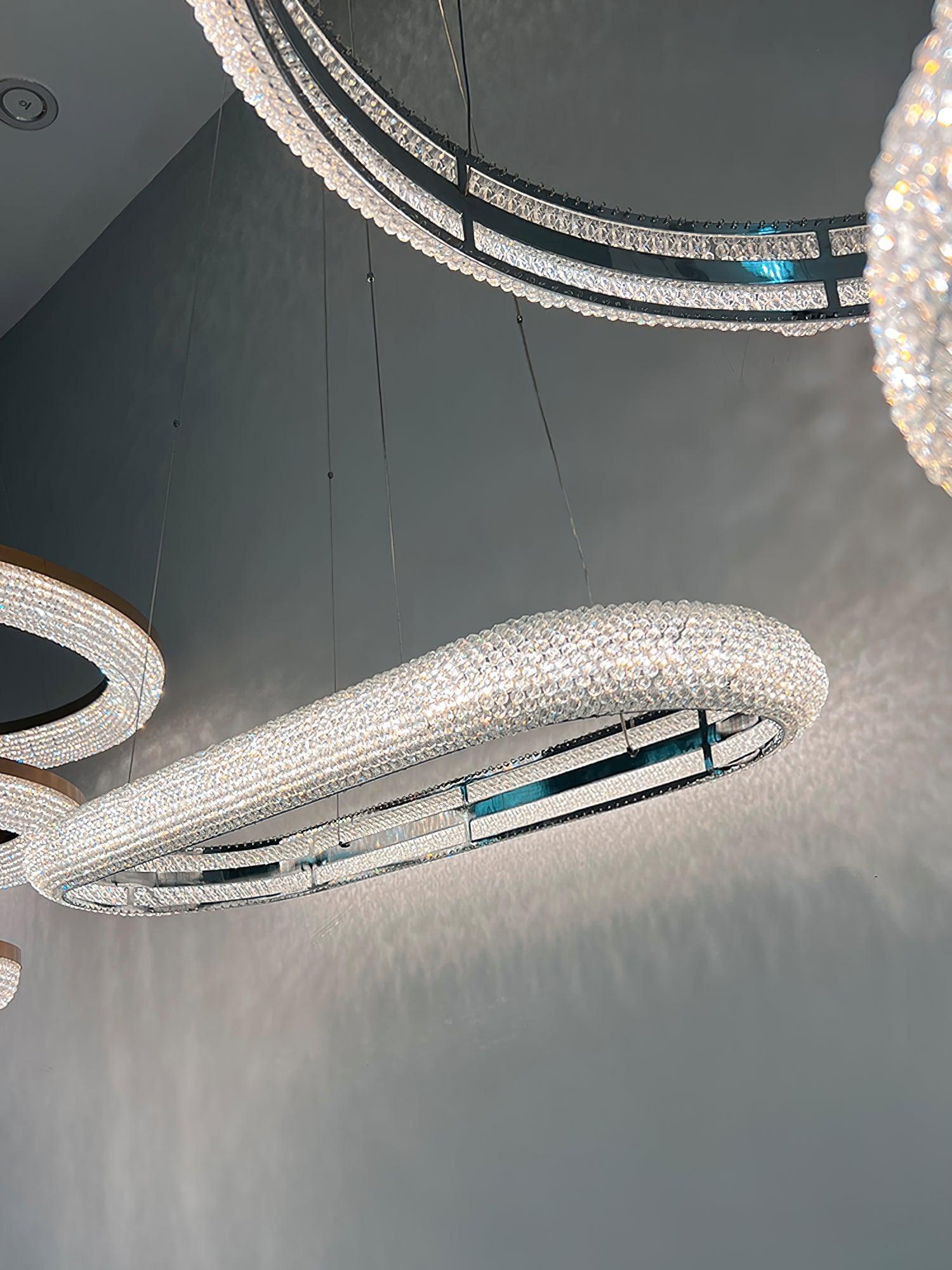 Vazorora Modern Minimalist Ring Crystal Chandelier