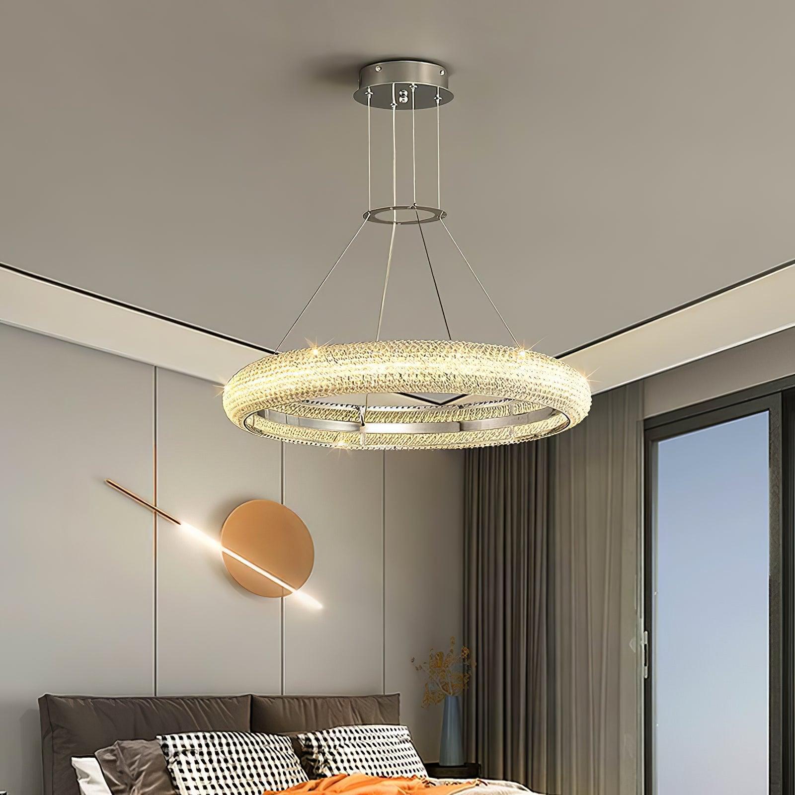 Vazorora Modern Minimalist Ring Crystal Chandelier