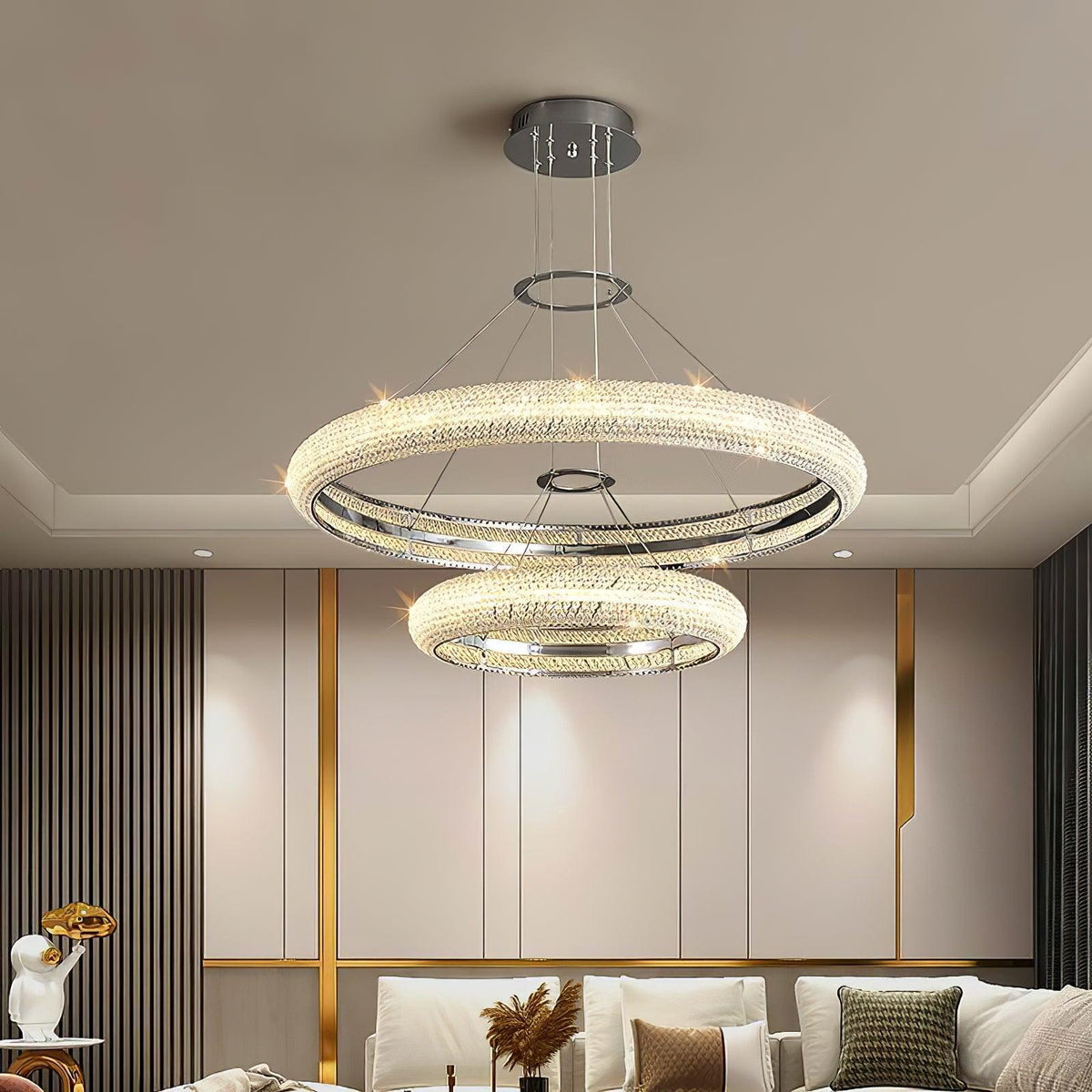 Vazorora Modern Minimalist Ring Crystal Chandelier