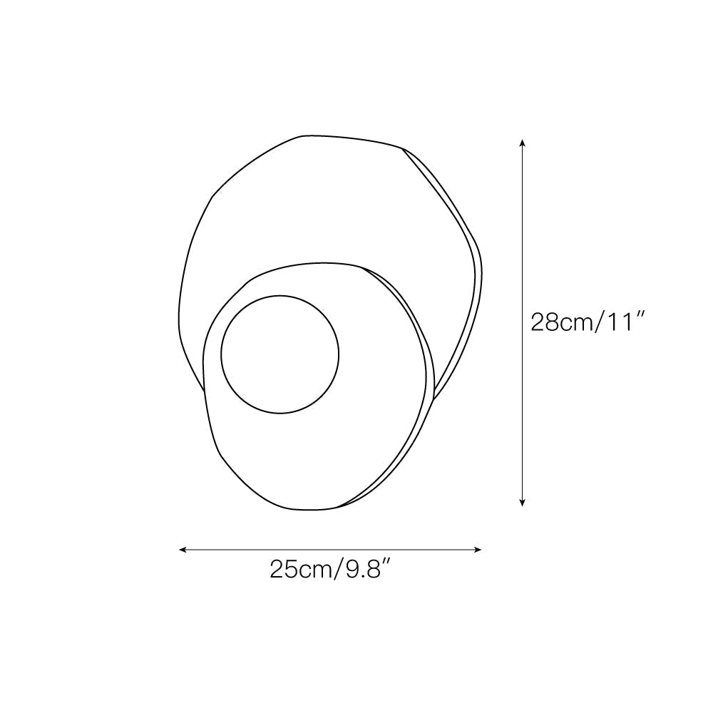 Astr Modern Minimalist Unique Stone Glass Wall Lamp