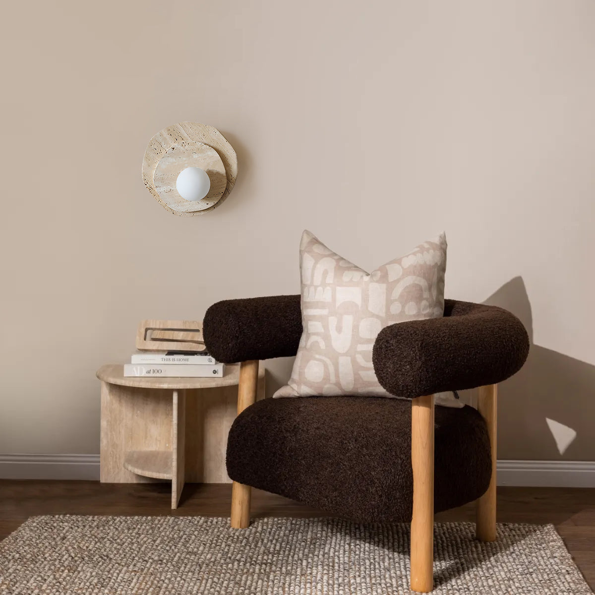 Astr Modern Minimalist Unique Stone Glass Wall Lamp