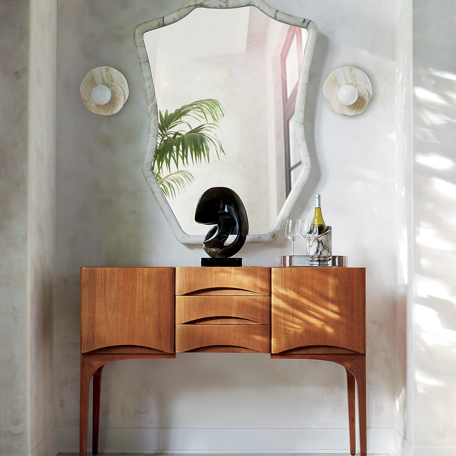 Astr Modern Minimalist Unique Stone Glass Wall Lamp