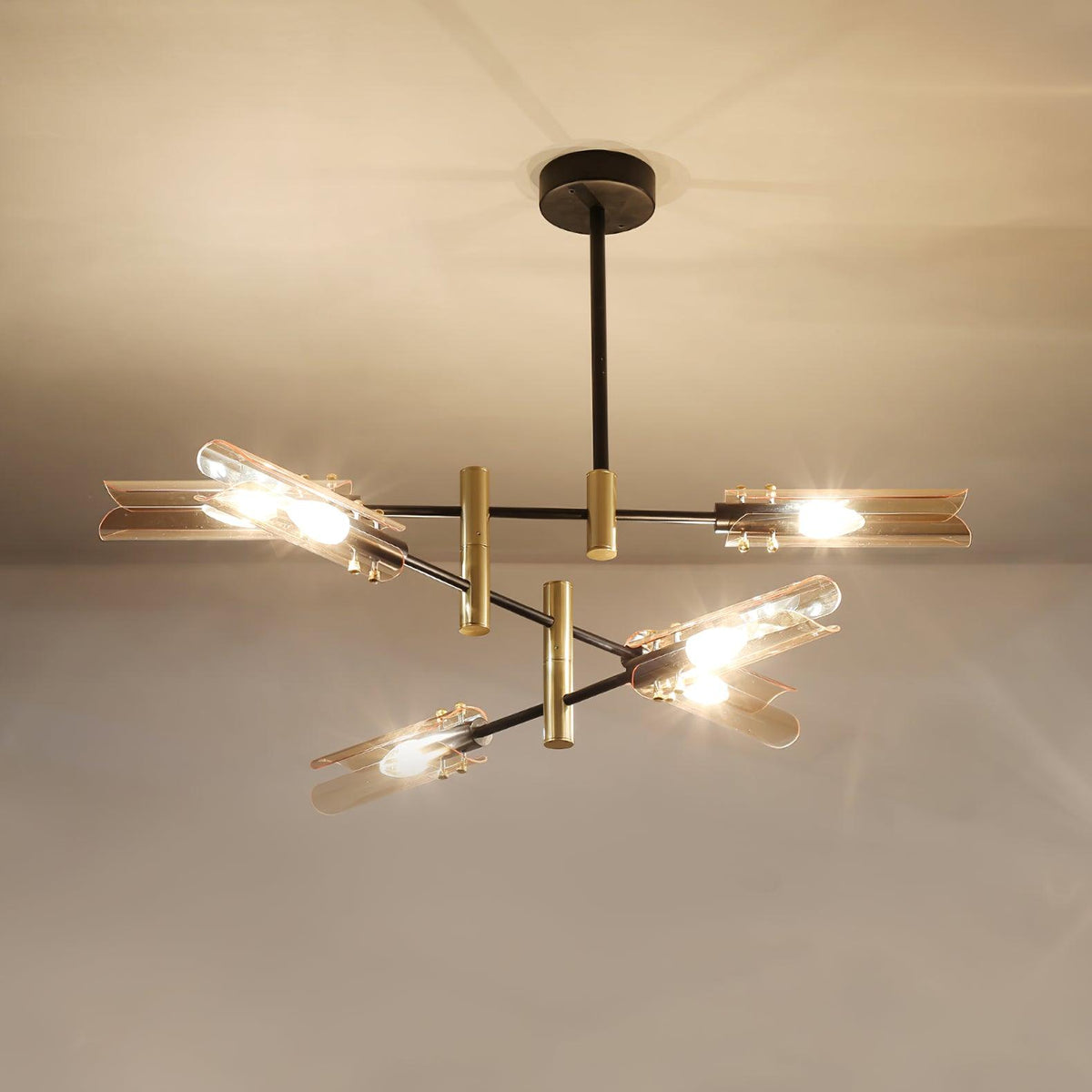 Eloz Chandelier Double 6-Light Modern