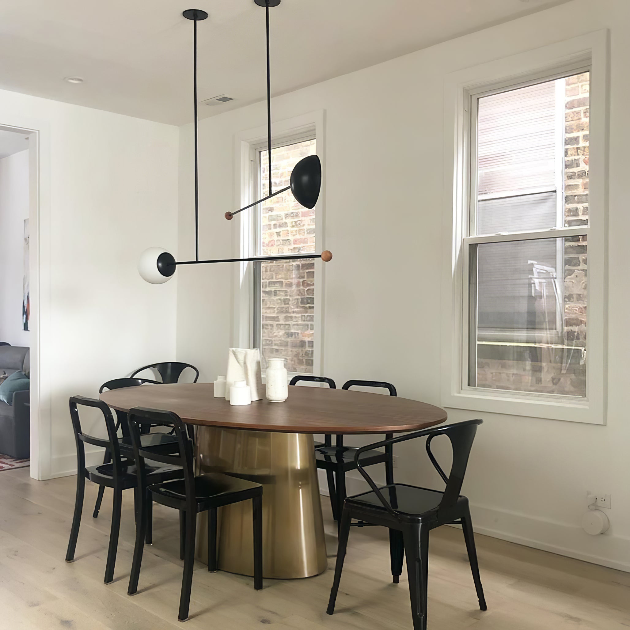 Orbital Balance Modern Linear Pendant Light - Neutral Decor