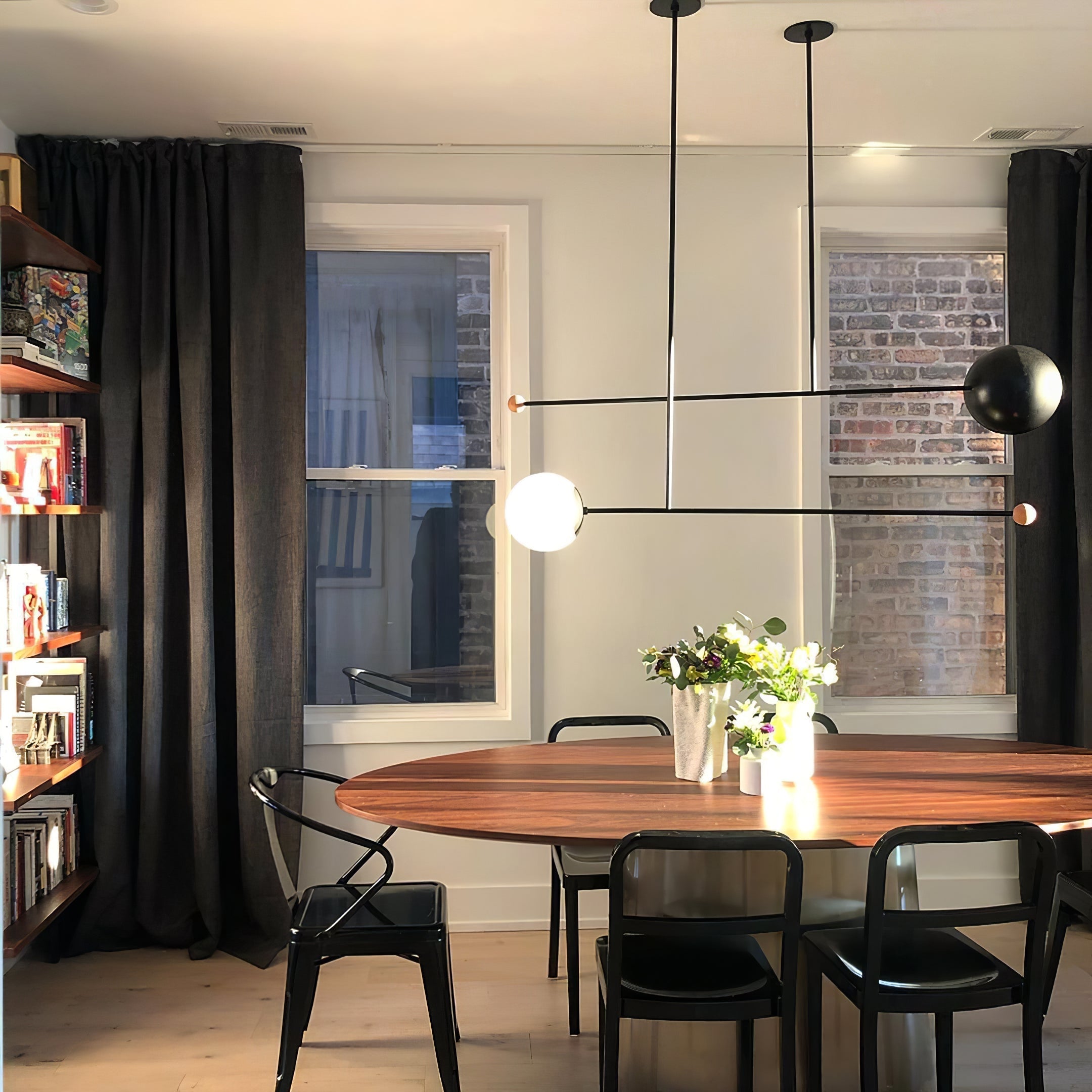 Orbital Balance Modern Linear Pendant Light - Neutral Decor