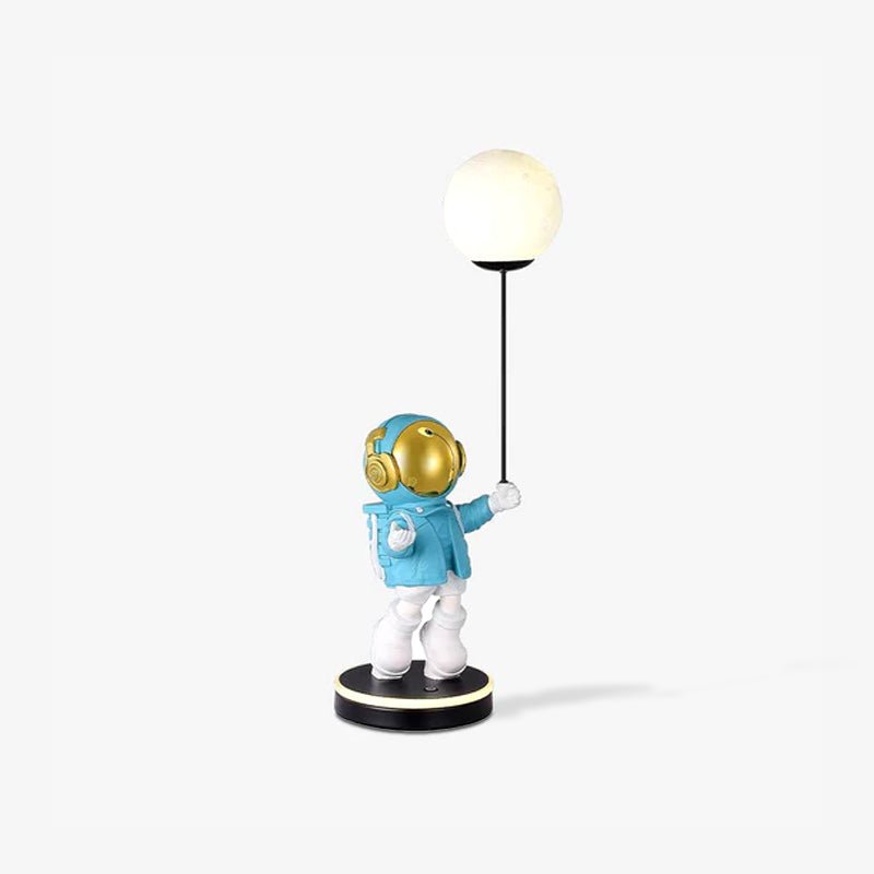Stellar Astronaut and Planet Lamp