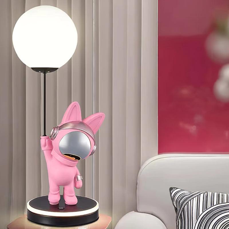 Stellar Astronaut and Planet Lamp