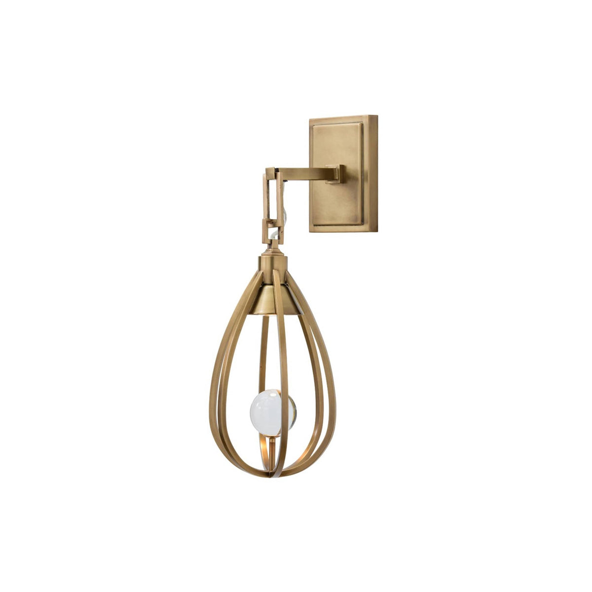 Gloruvys Modern Minimalist Brass Crystal Wall Lamp