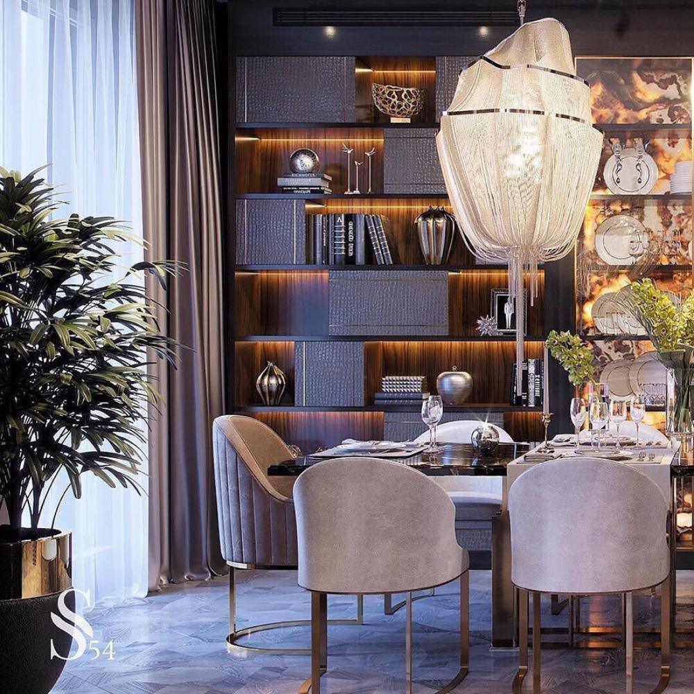 Ardelella Chandelier Aluminum Chains Shimmering Nickel