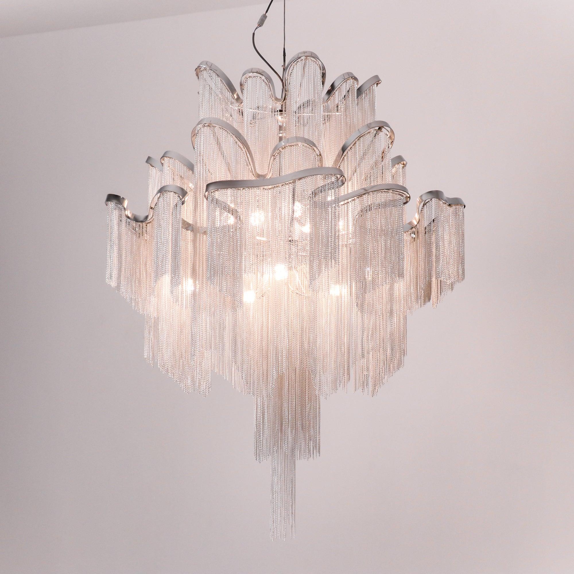 Lustra Pendant Lamp Stream Chain Nickel