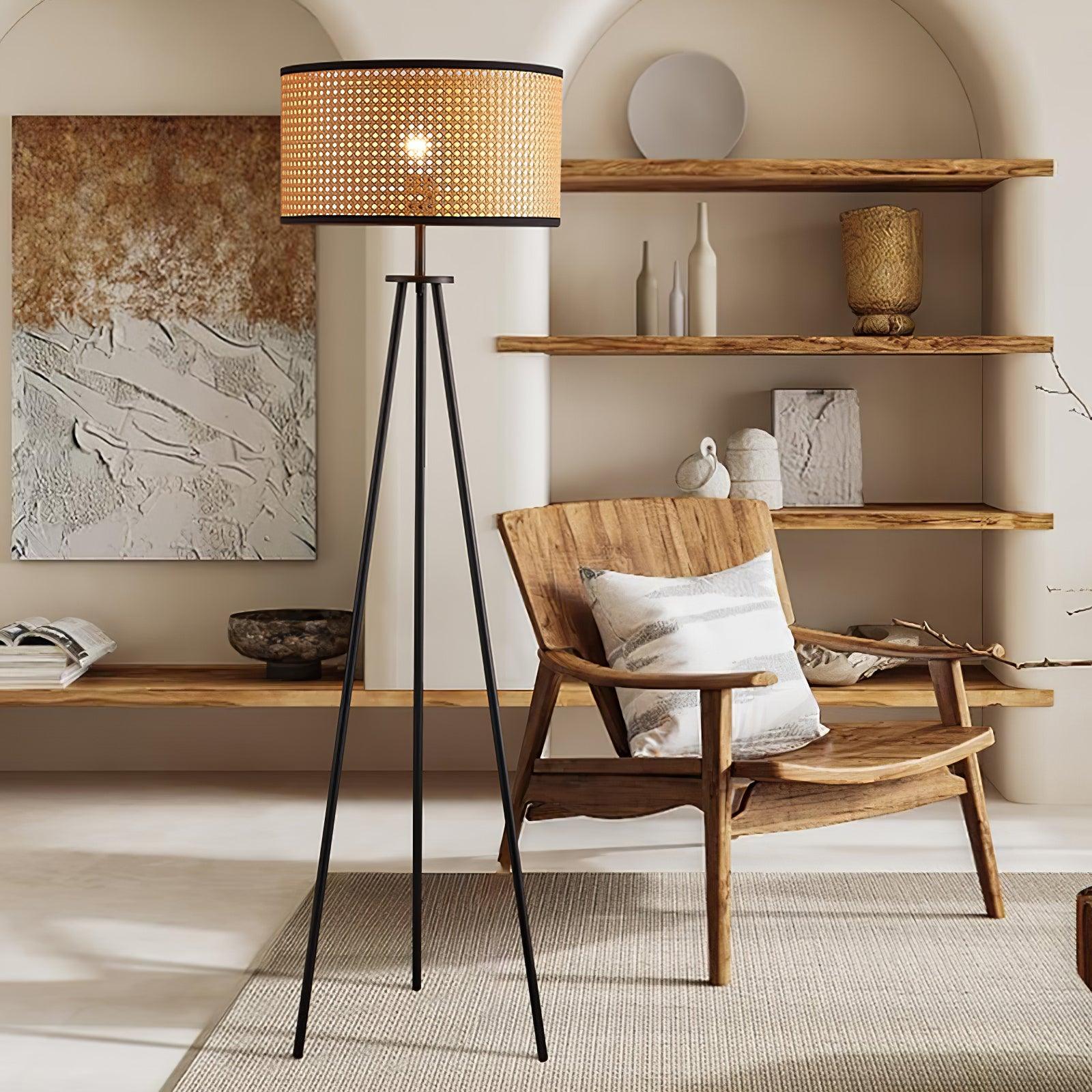 Trio Vintage Bamboo Floor Lamp