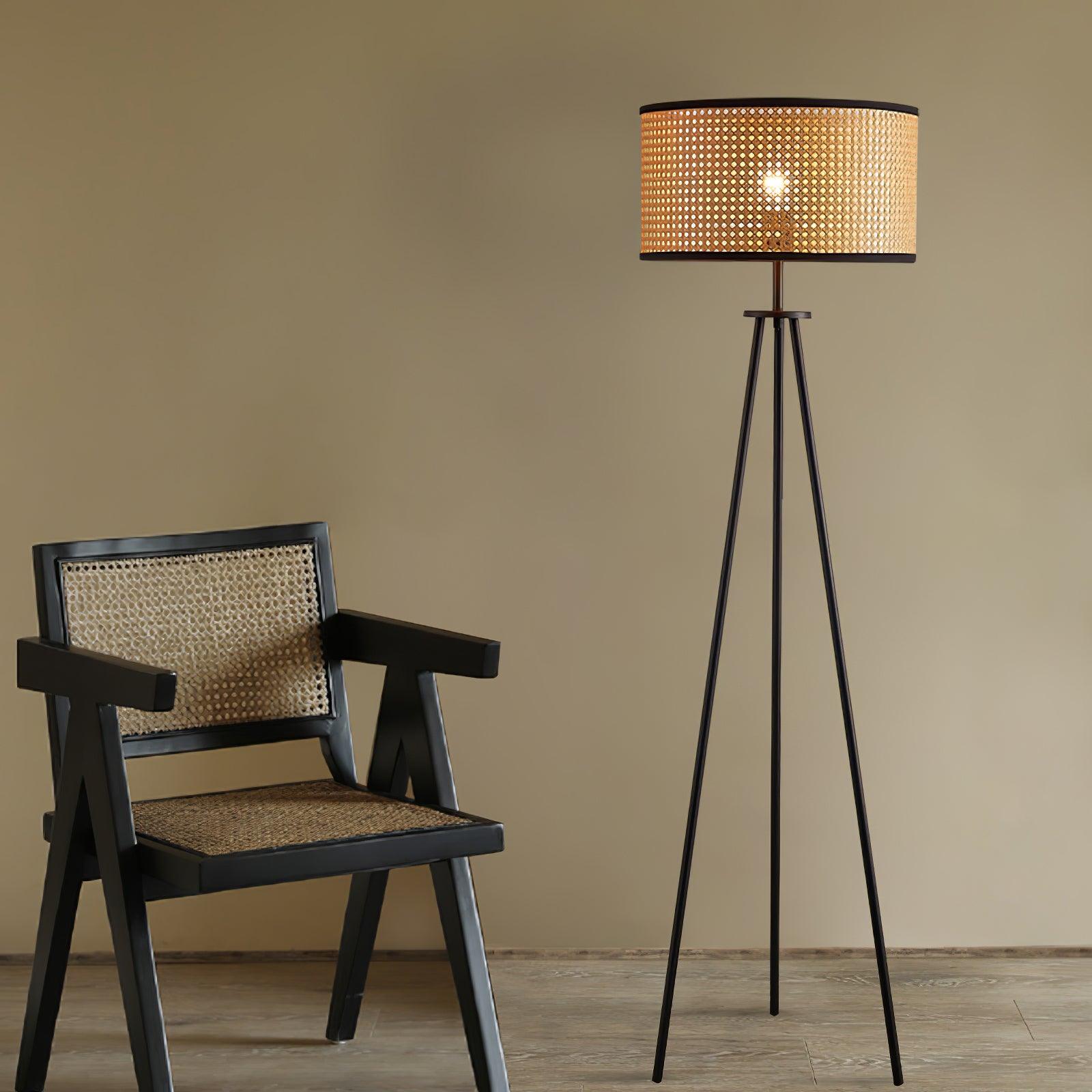 Trio Vintage Bamboo Floor Lamp