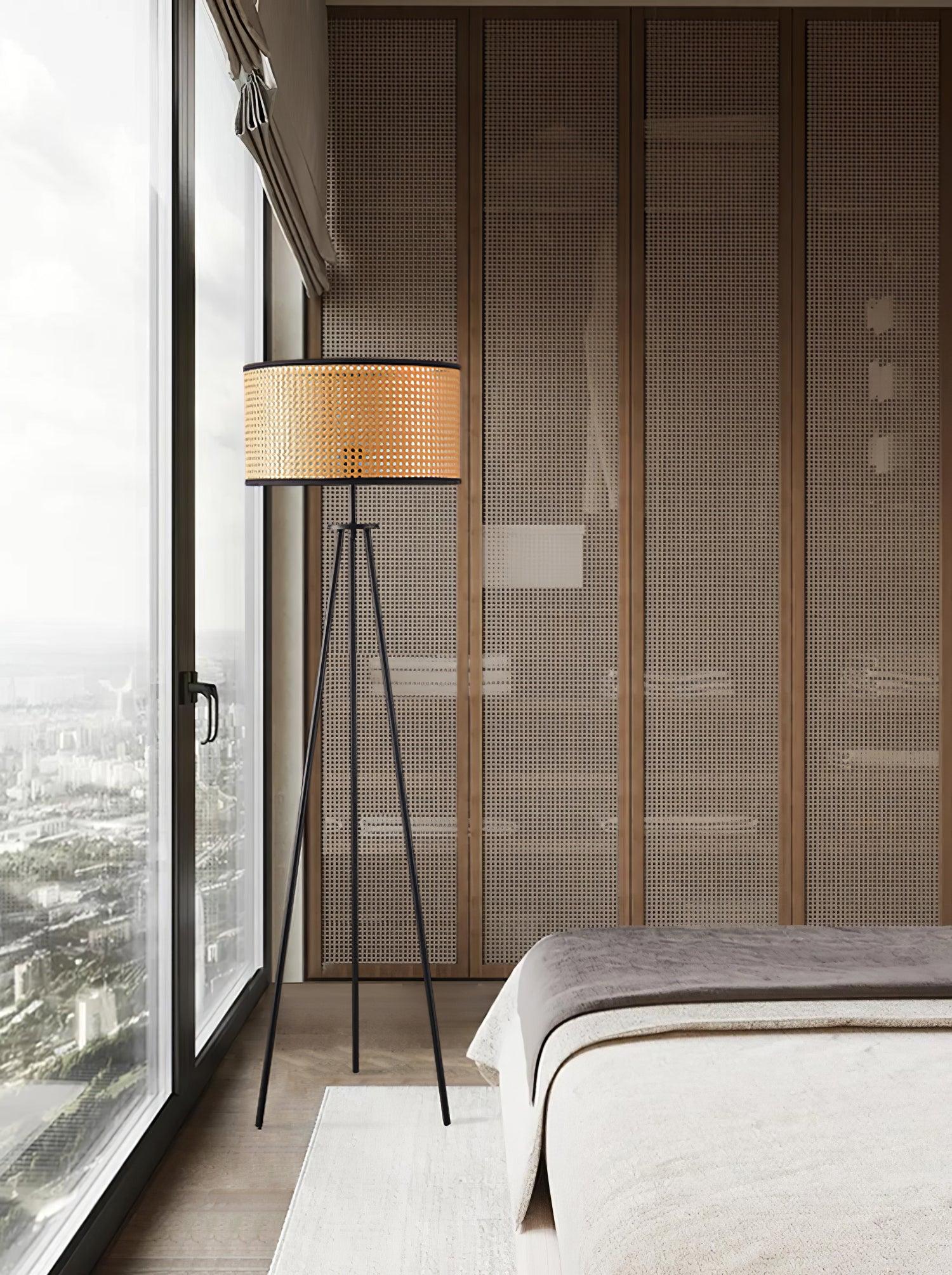 Trio Vintage Bamboo Floor Lamp