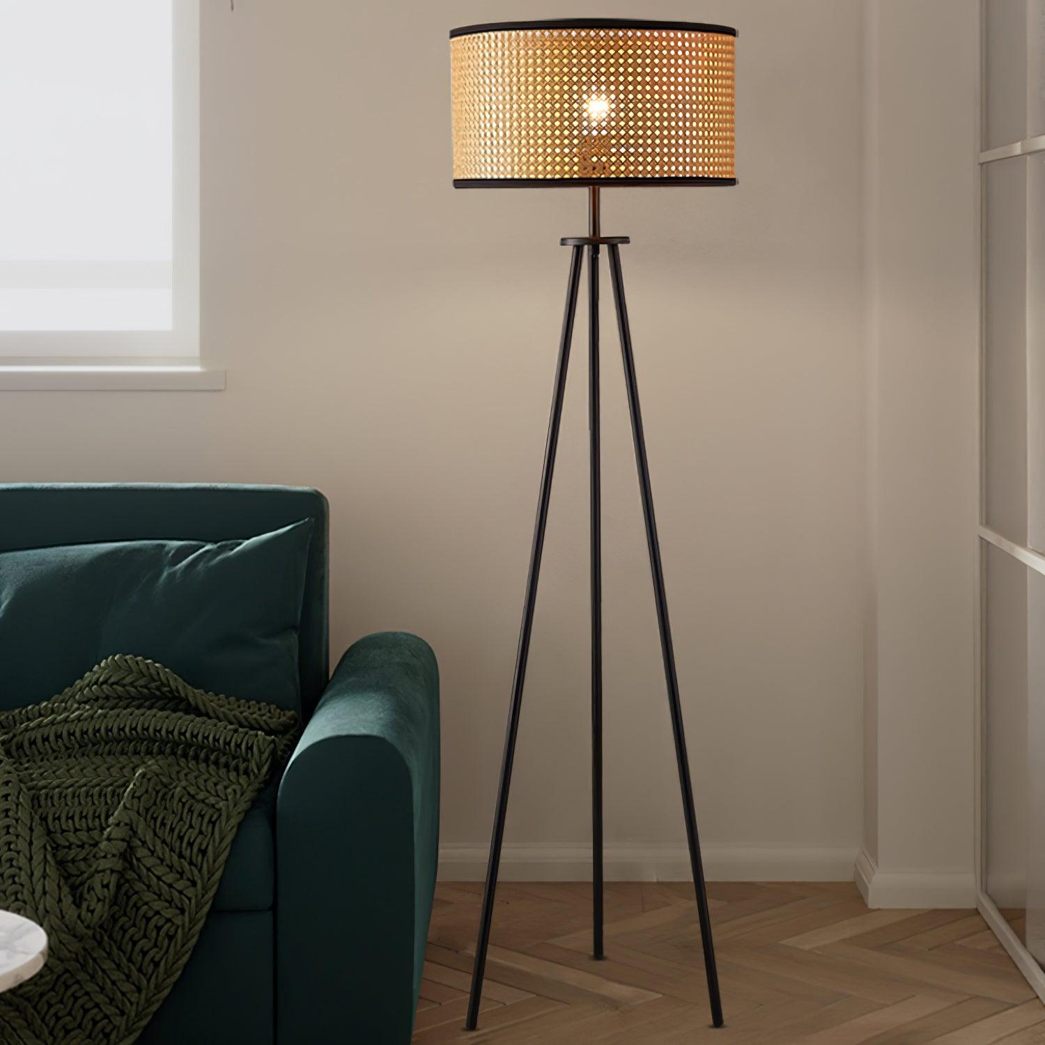 Trio Vintage Bamboo Floor Lamp