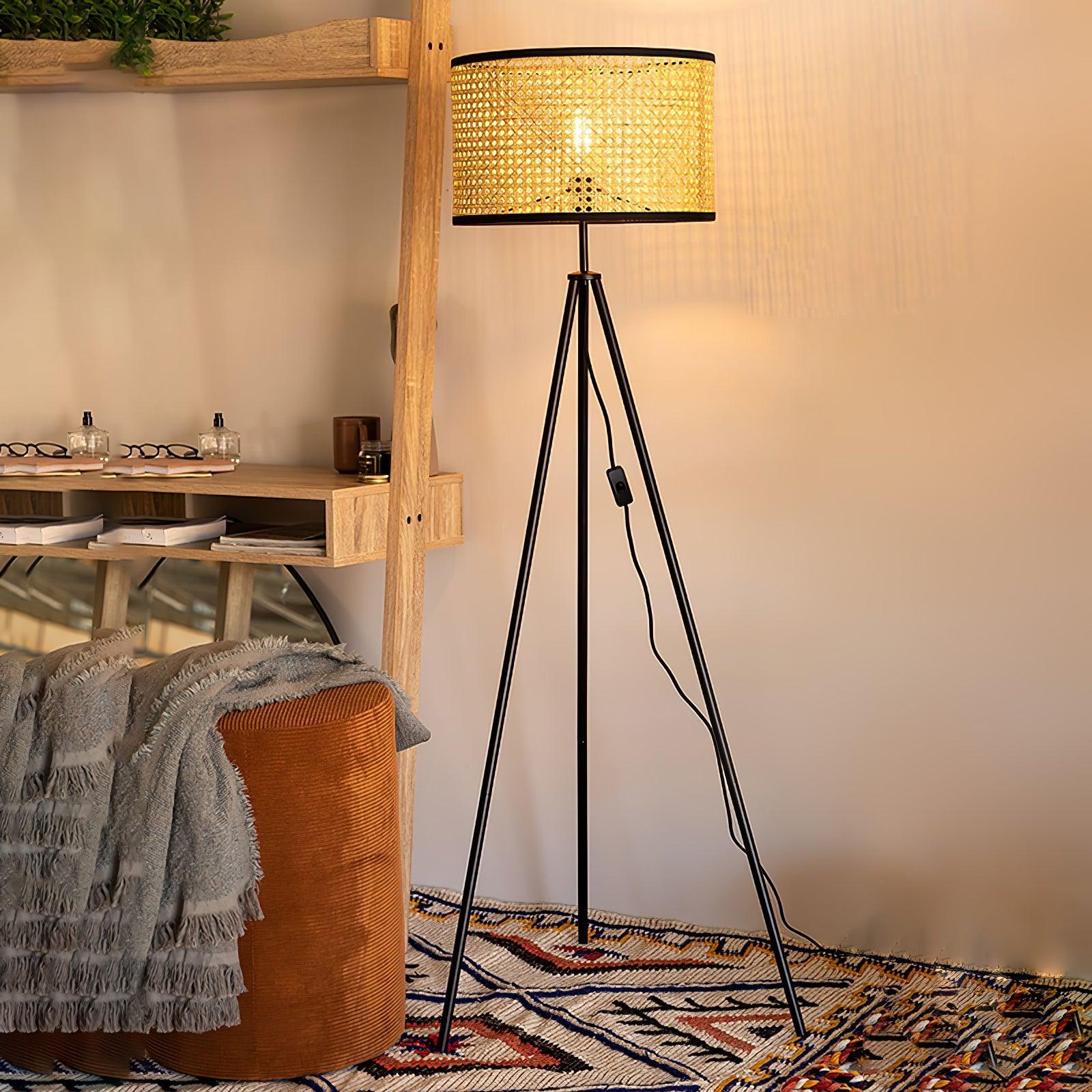 Trio Vintage Bamboo Floor Lamp