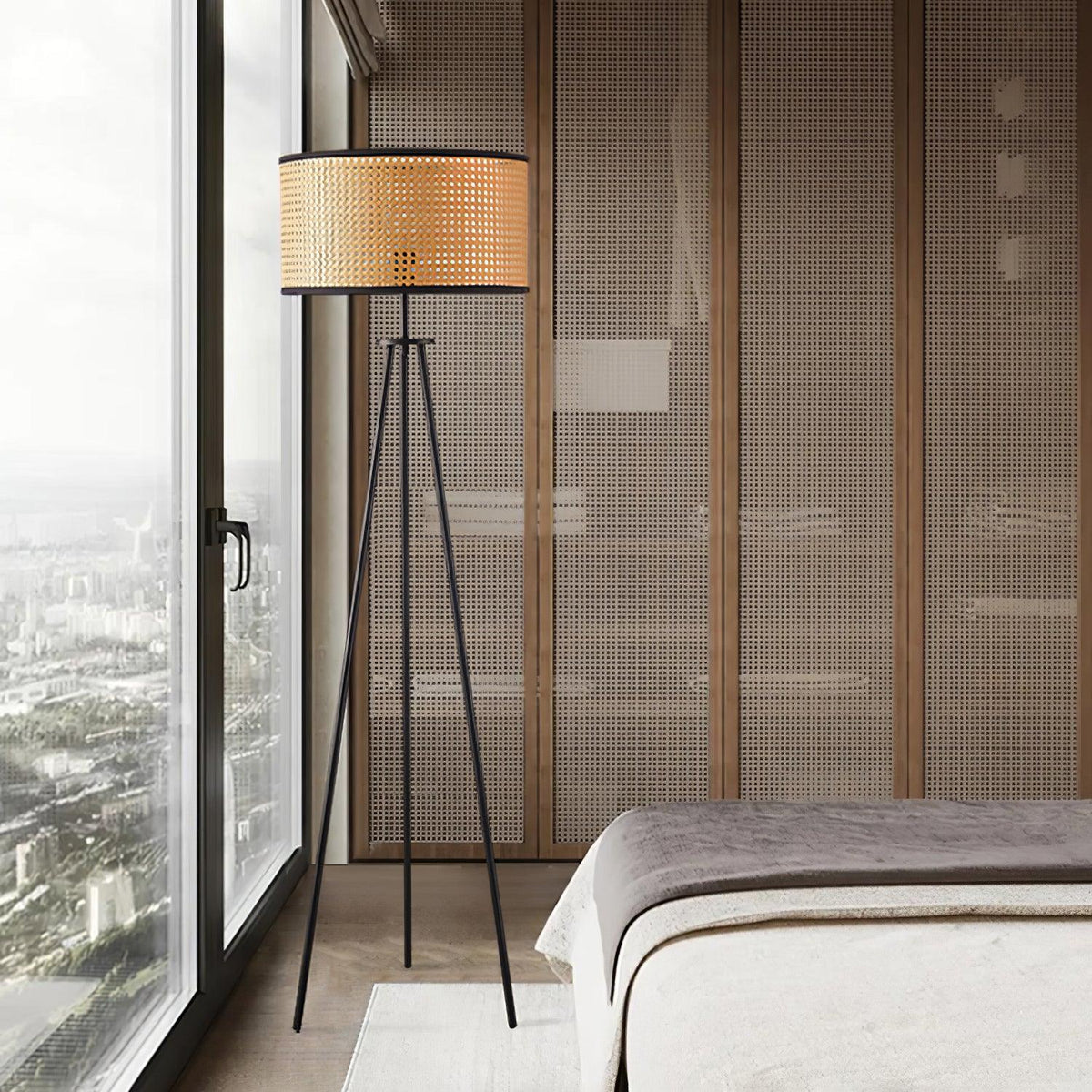 Trio Vintage Bamboo Floor Lamp