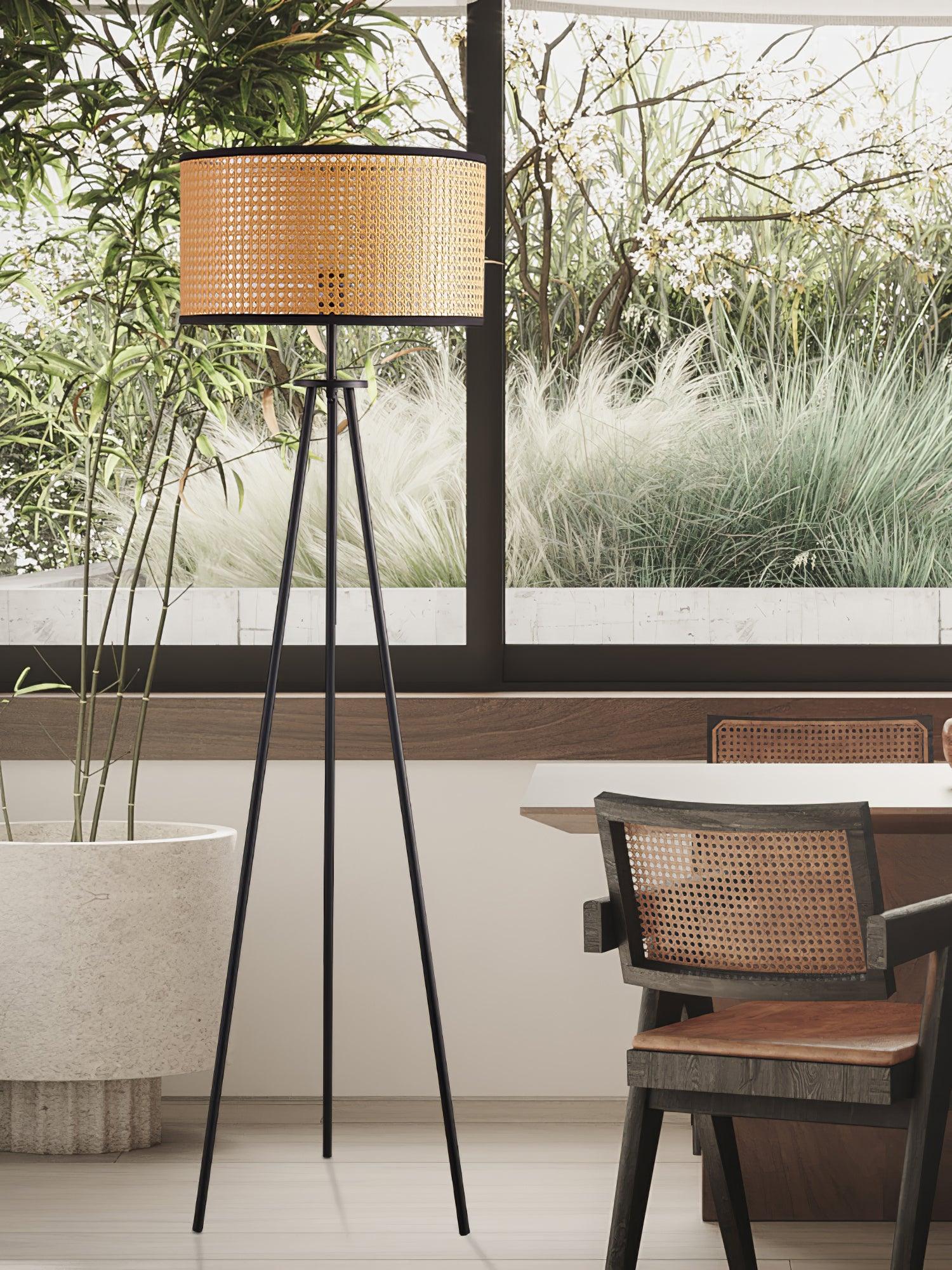 Trio Vintage Bamboo Floor Lamp