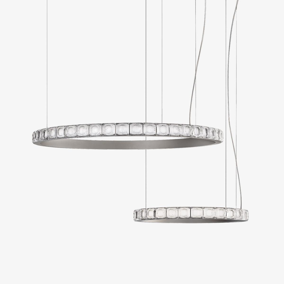 Avzorion Modern Minimalist Ring Glass Chandelier