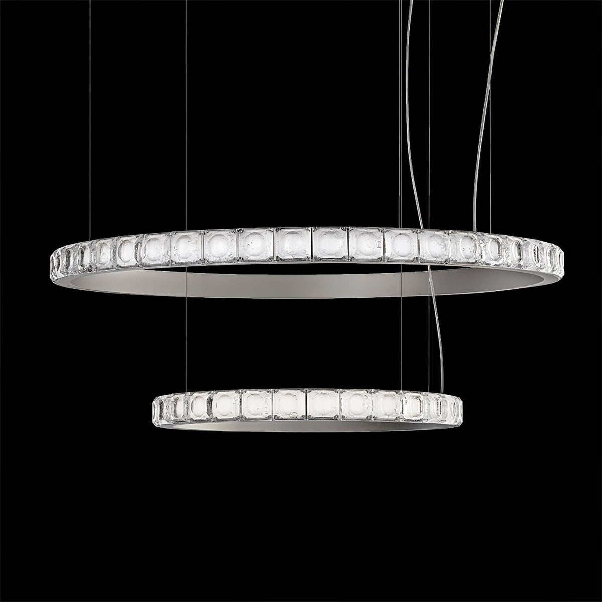 Avzorion Modern Minimalist Ring Glass Chandelier