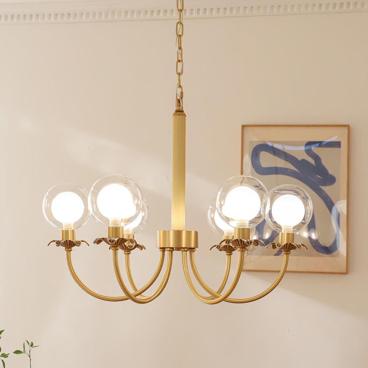 Crown Classic Glass Chandelier