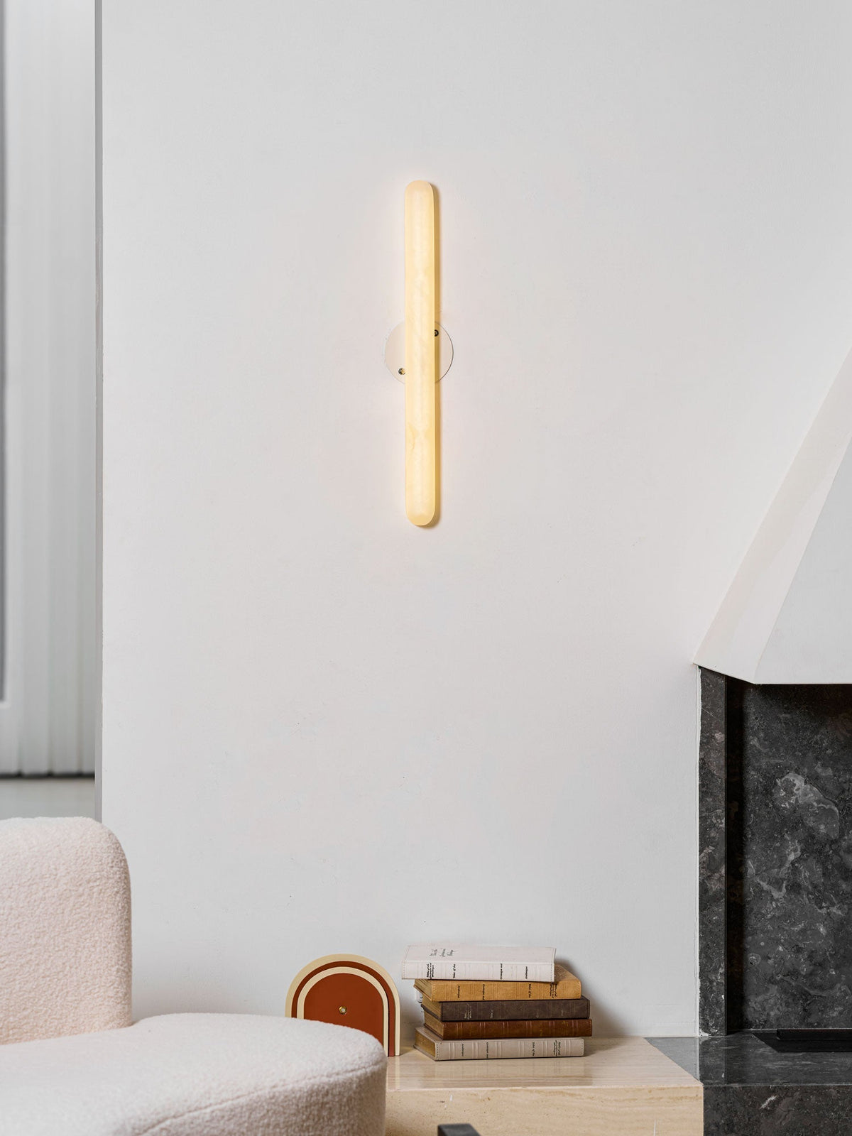 Alderstone Slim Alabaster Linear Indoor Wall Light