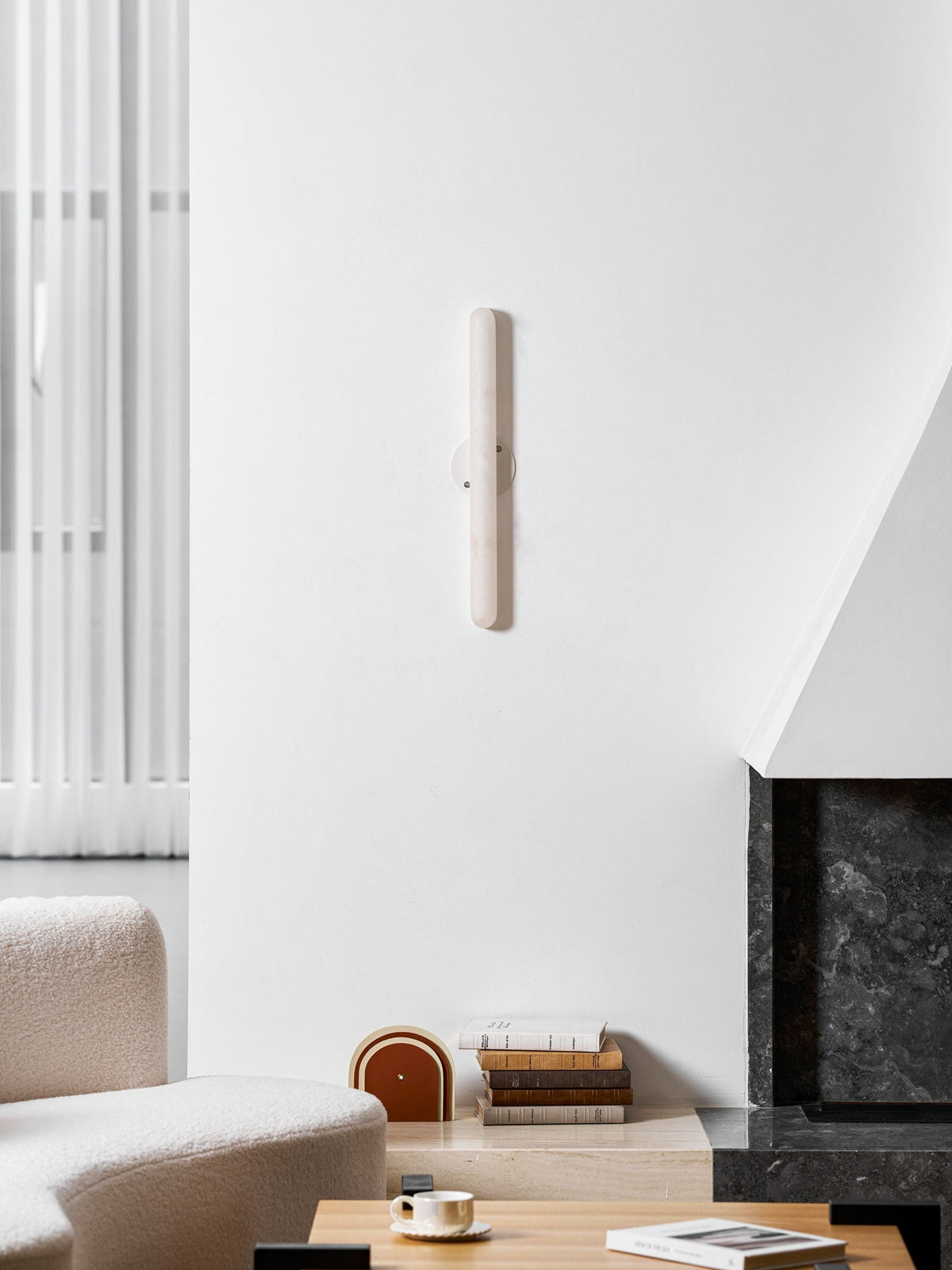 Alderstone Slim Alabaster Linear Indoor Wall Light