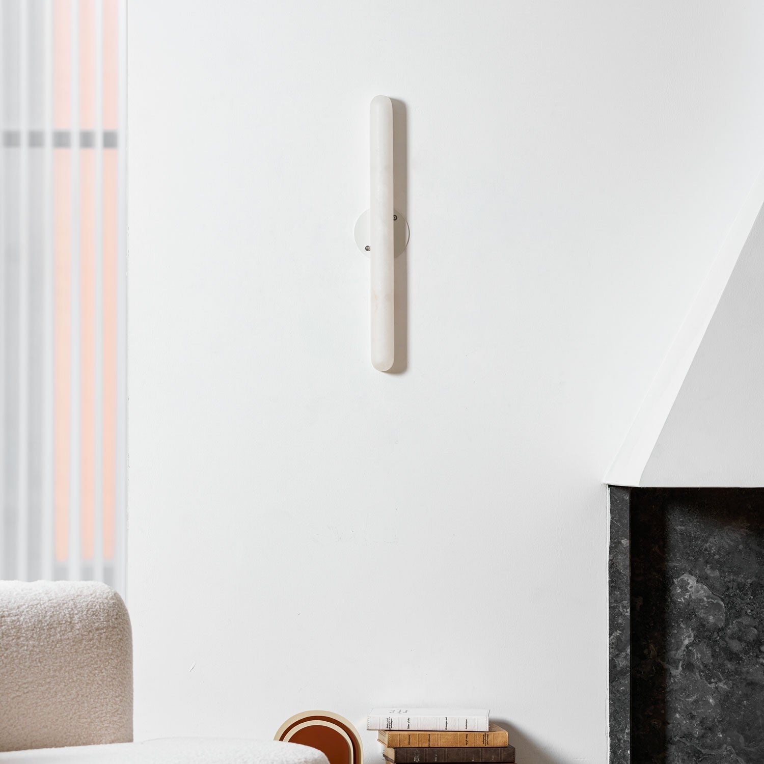 Alderstone Slim Alabaster Linear Indoor Wall Light