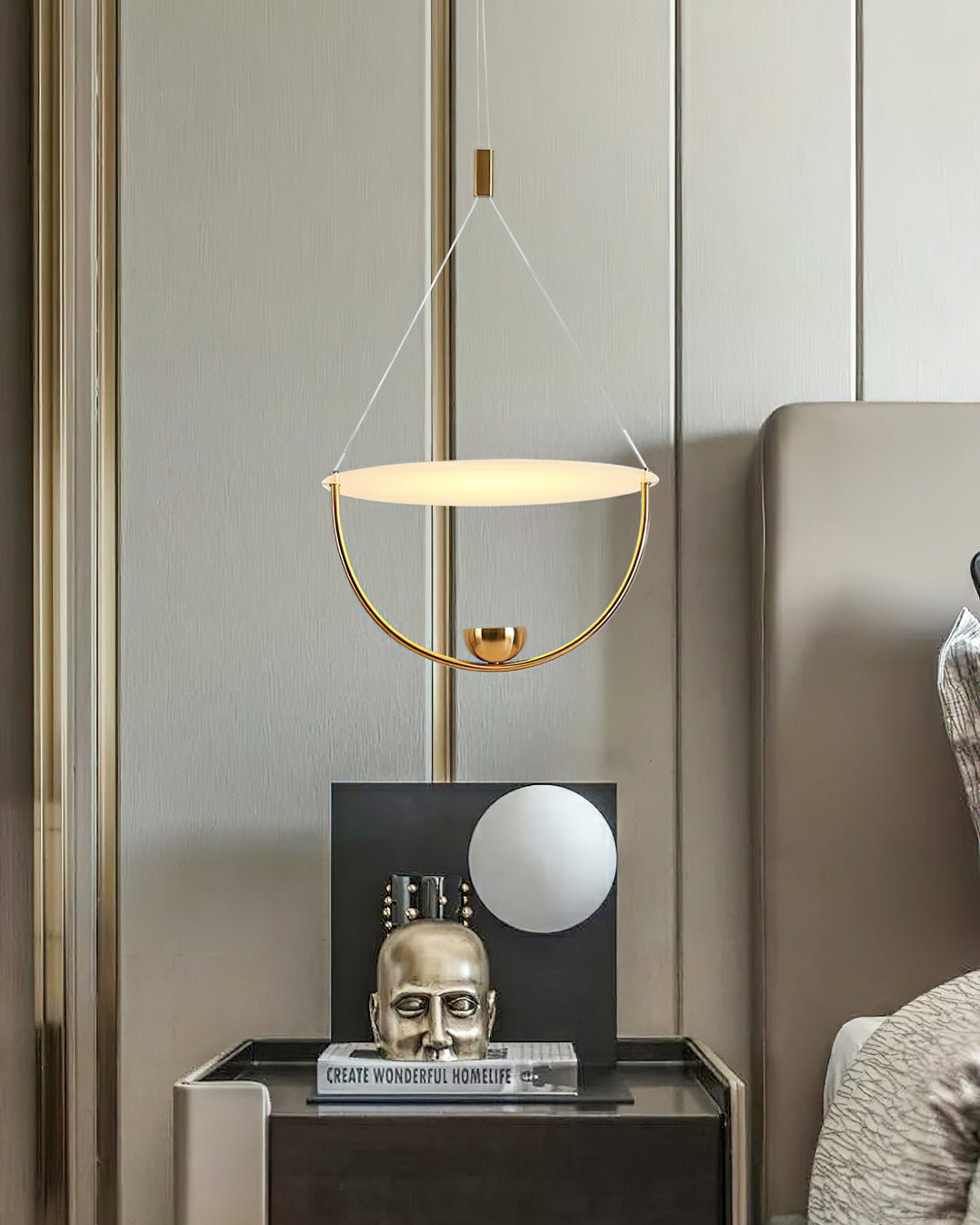 Vecaros Modern Minimalist Disc Pendant Lamp