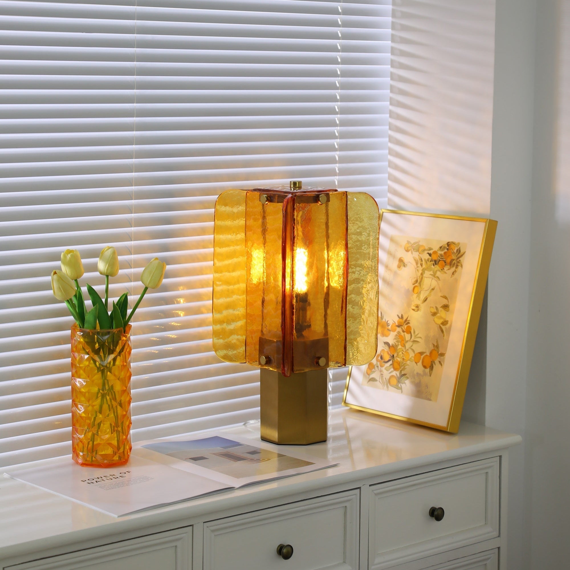 Aurelia Glass Table Lamp - Neutral Decor