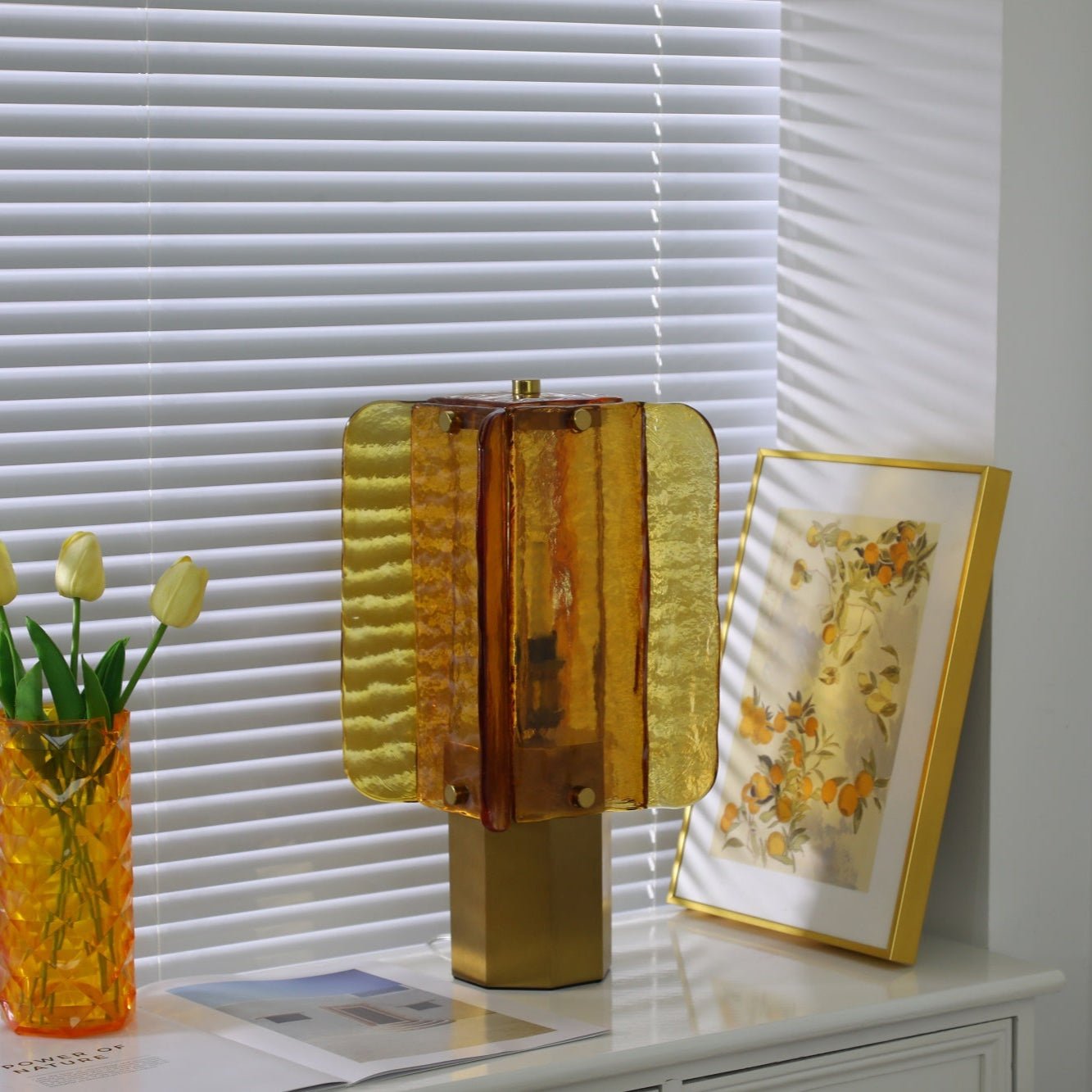 Aurelia Glass Table Lamp - Neutral Decor
