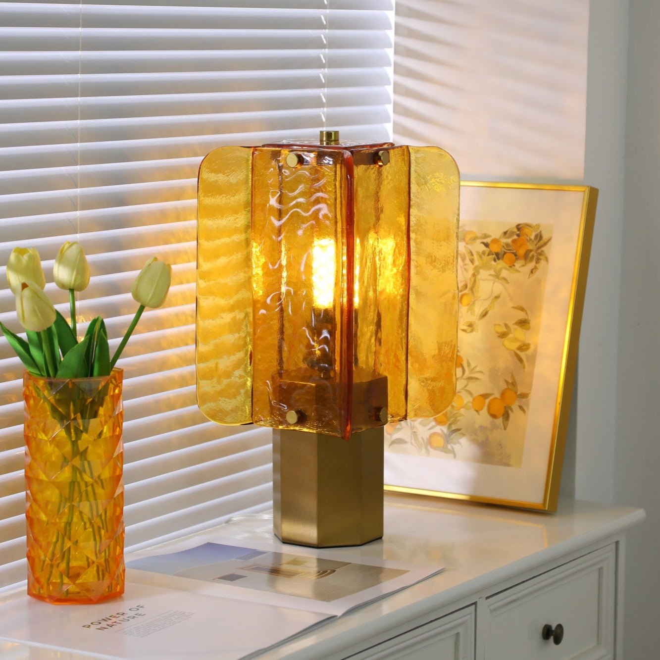 Aurelia Glass Table Lamp - Neutral Decor