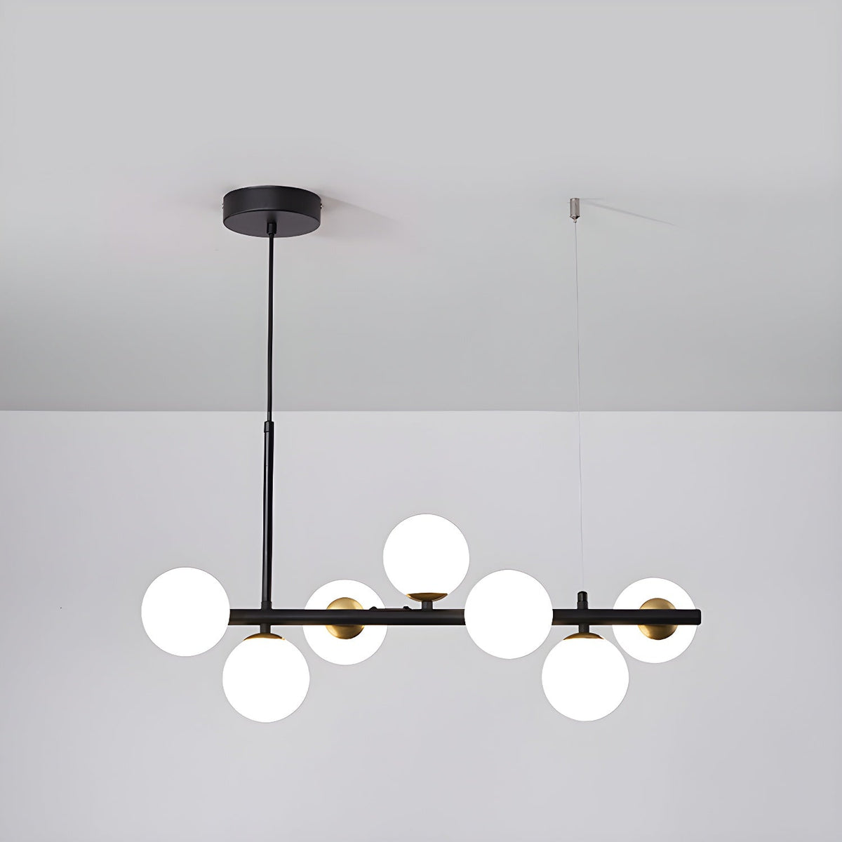 Lioroora Chandelier Glass Globe Gold 12-Light